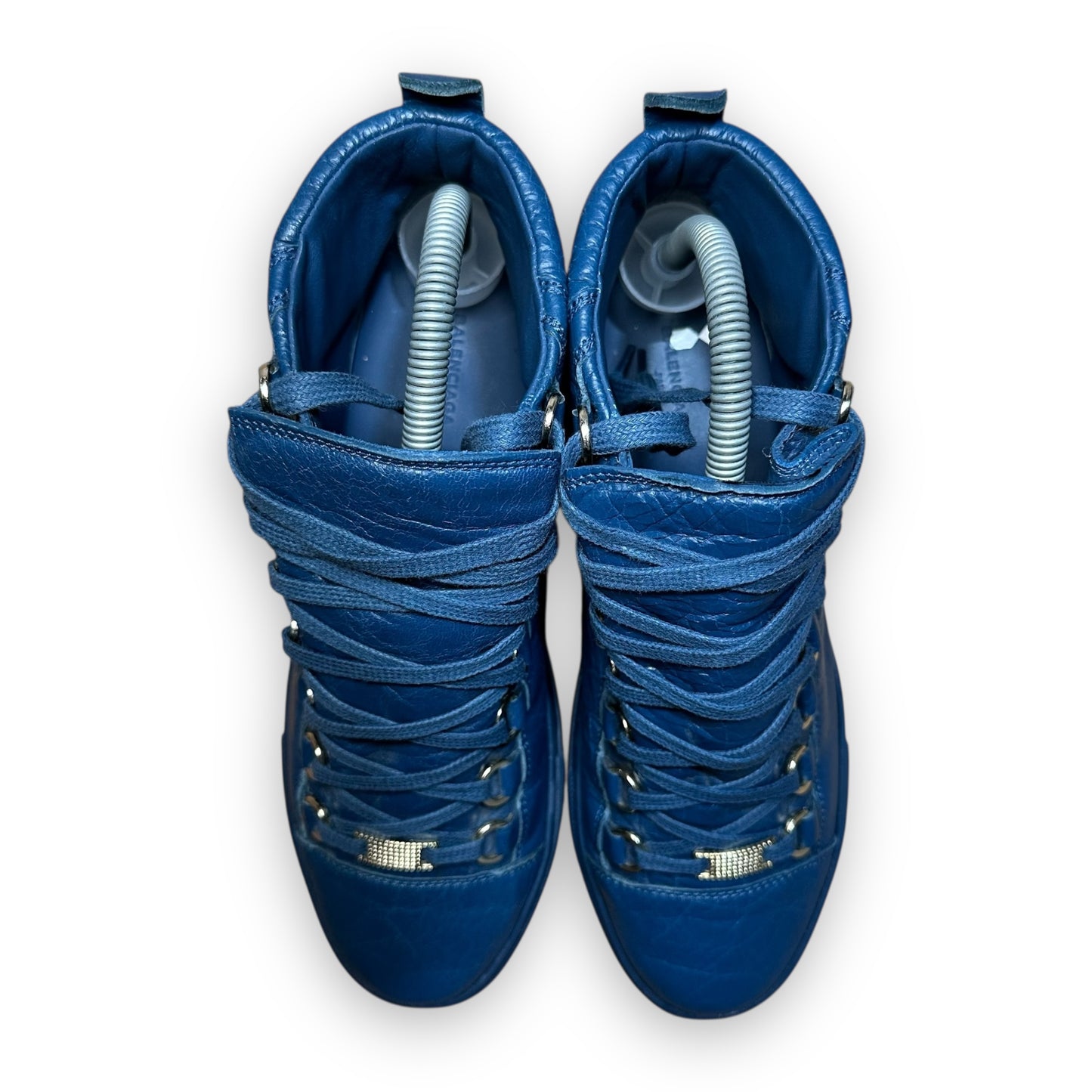 EU39 - US6.5 - UK6 • Balenciaga Arena High Leather Deep Blue