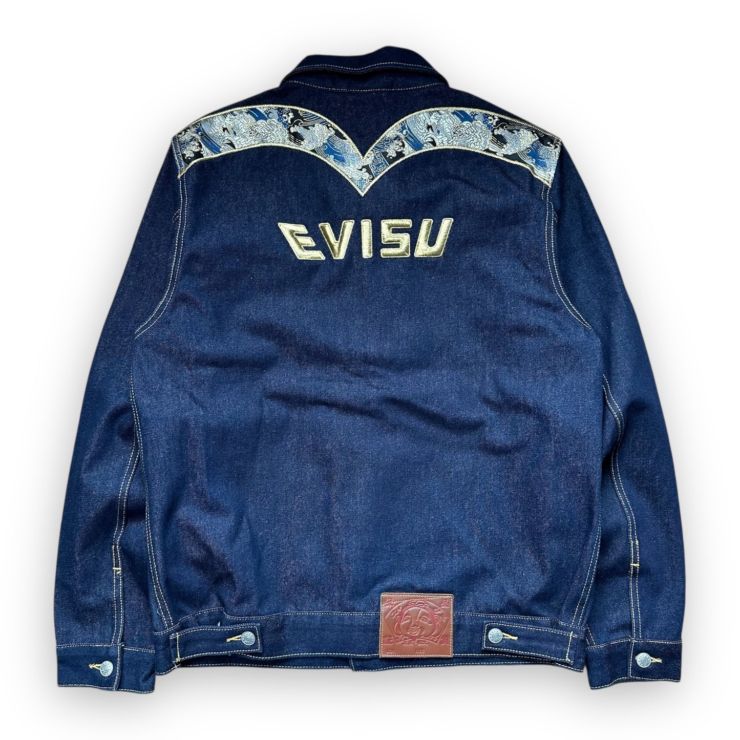 Jacket Evisu Denim Seagull Embroidery Gold/Silver (M)