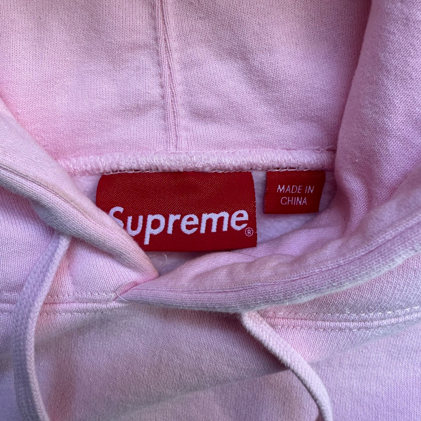 Sweatshirt Hoodie Supreme Cropped Panels Light Pink SS22 (L)