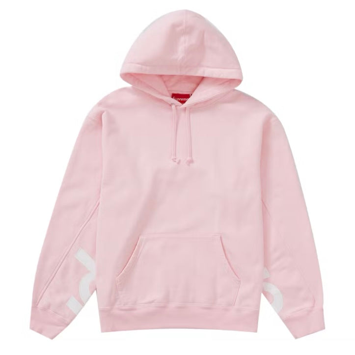 Sweatshirt Hoodie Supreme Cropped Panels Light Pink SS22 (L)
