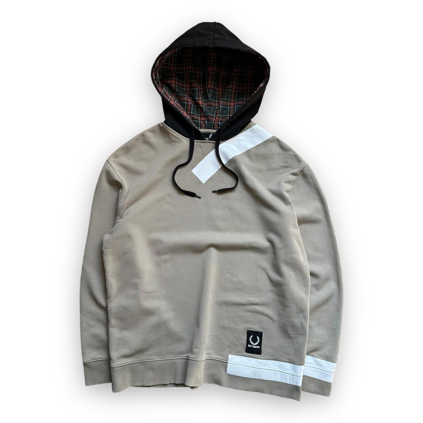 Sweatshirt Hoodie Raf Simons Fred Perry Tape Details Soft Grey (M)