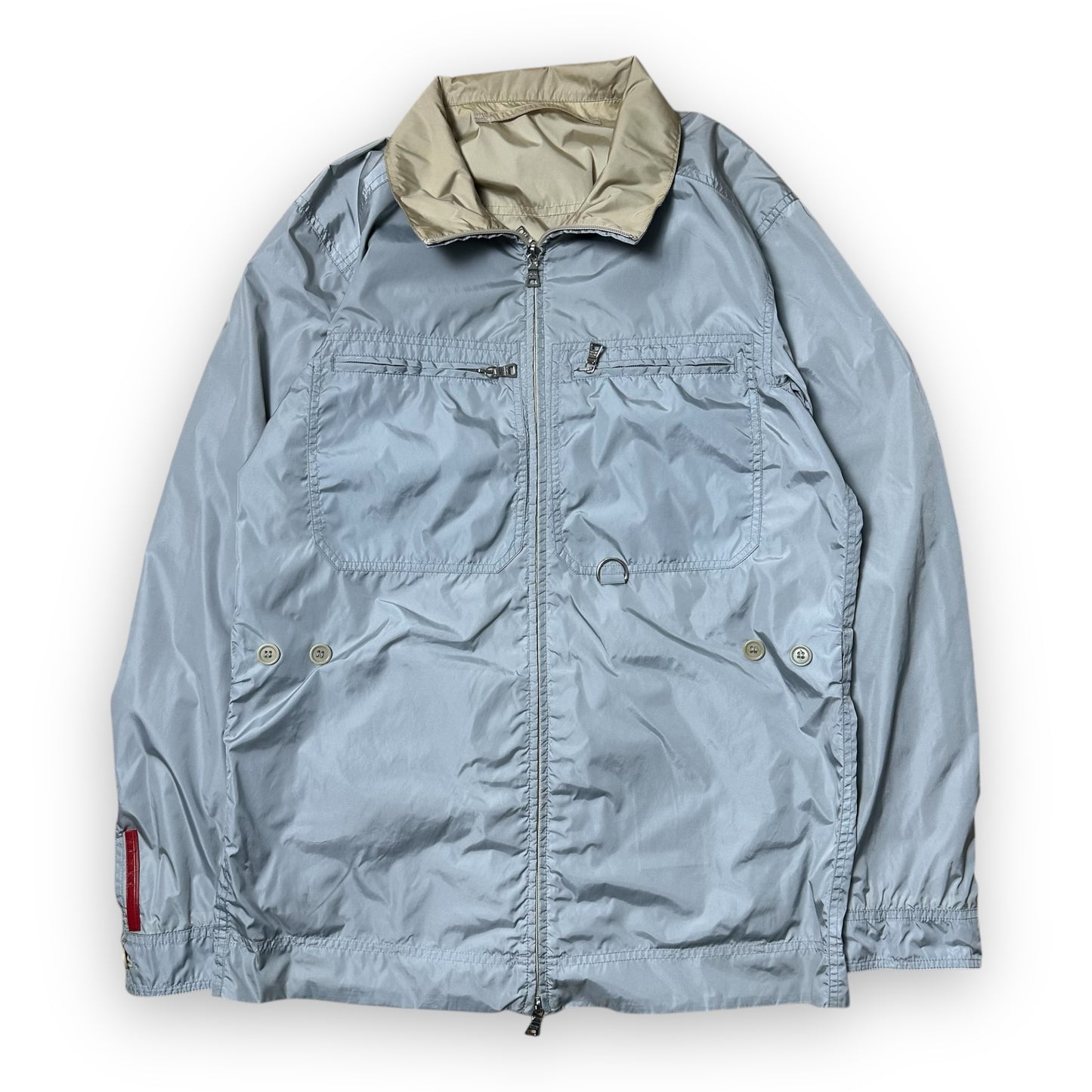 Jacket Prada Sport Reversible Nylon Cream Blue (L)
