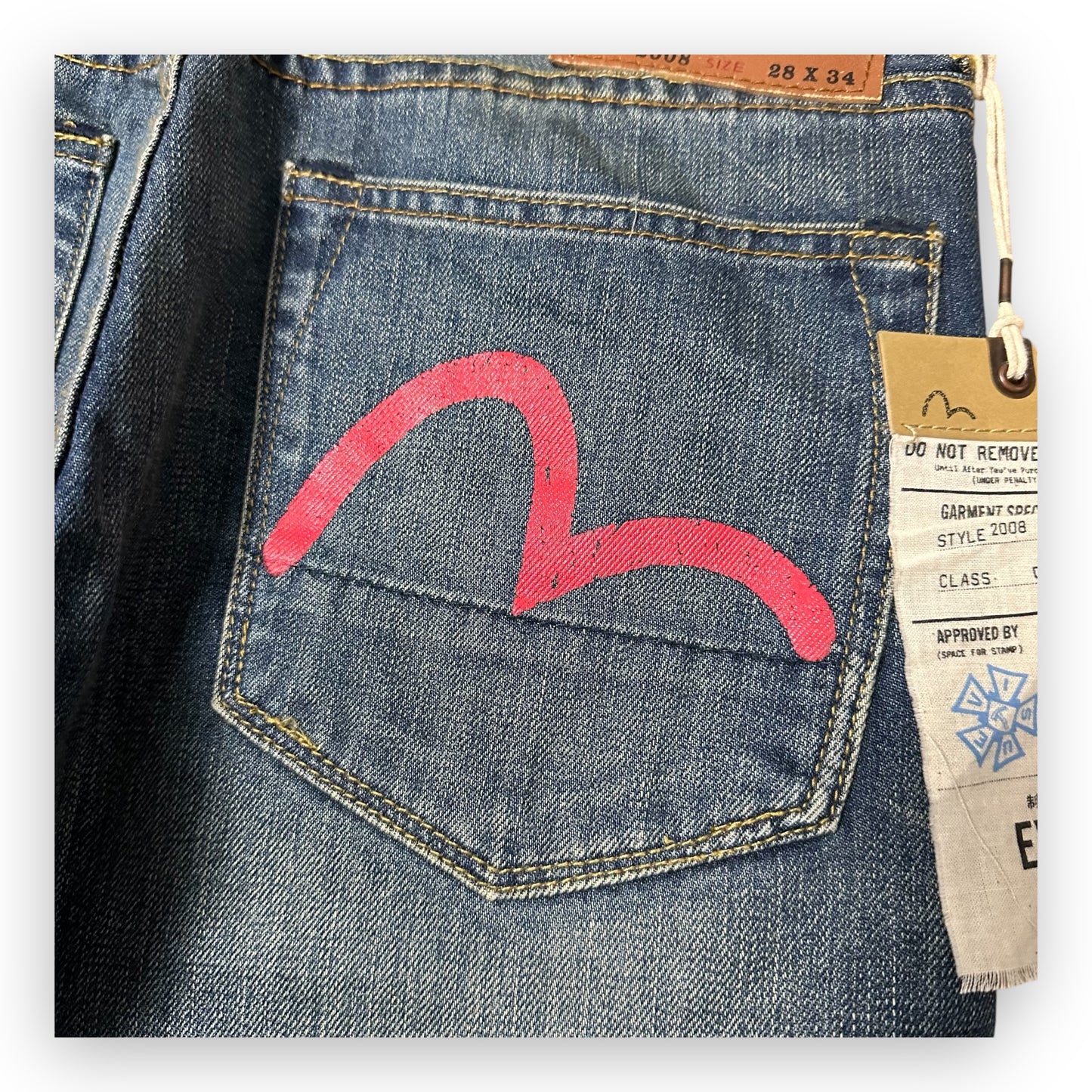 Jeans Evisu Seagull Red Lot 2008 Red (XS)
