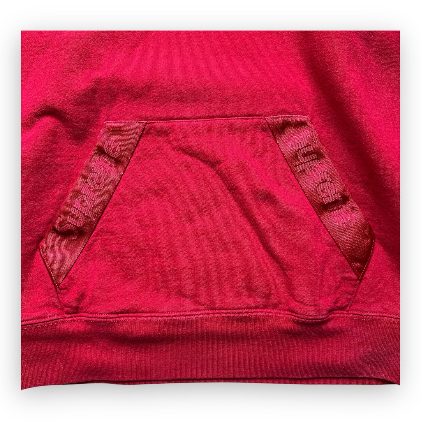 Sweatshirt Hoodie Supreme Tonal Webbing Red SS20 (L)
