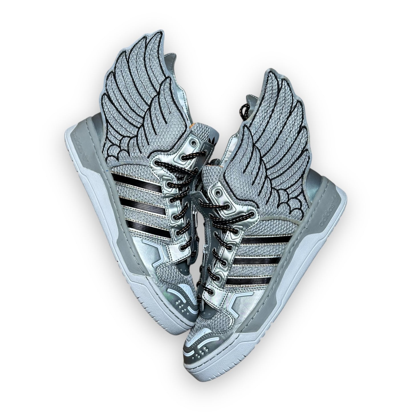 EU44 - US10 - UK9 • adidas Jeremy Scott Wings 2.0 Silver