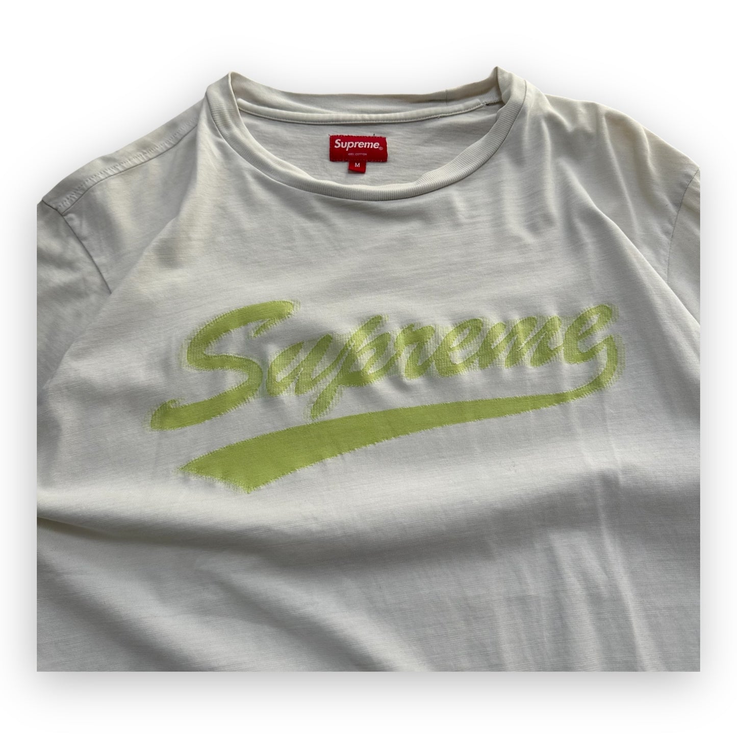 Tee Supreme Intarsia Script White SS20 (M)