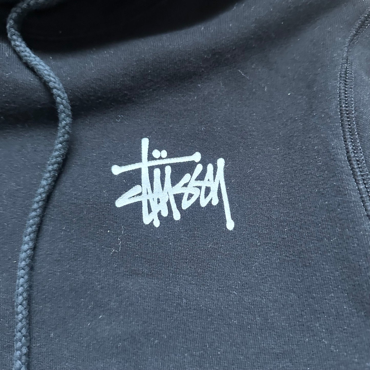 Sweatshirt Hoodie Stussy Spell Out Black (M)