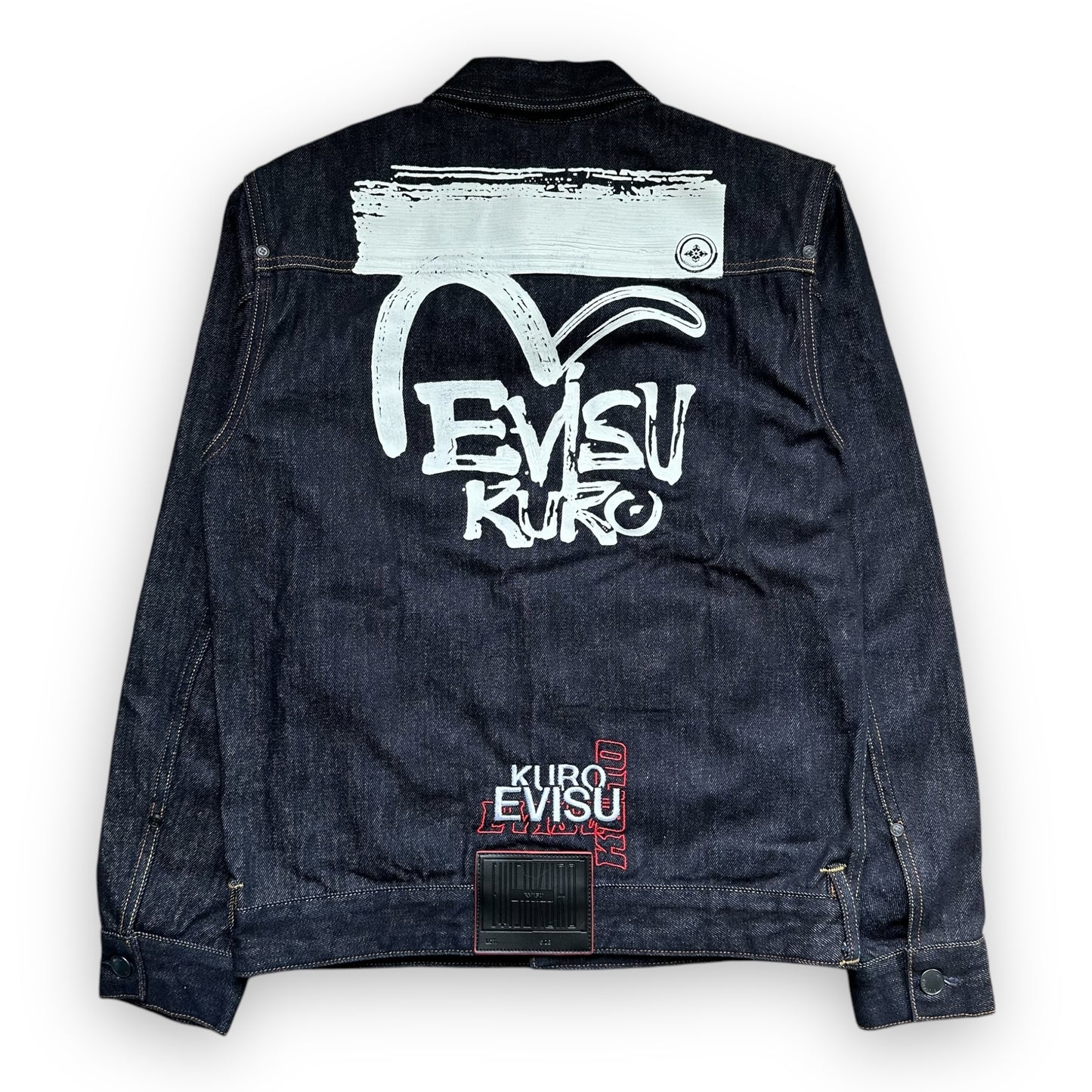 Jacket Evisu Denim Kuro White (S)