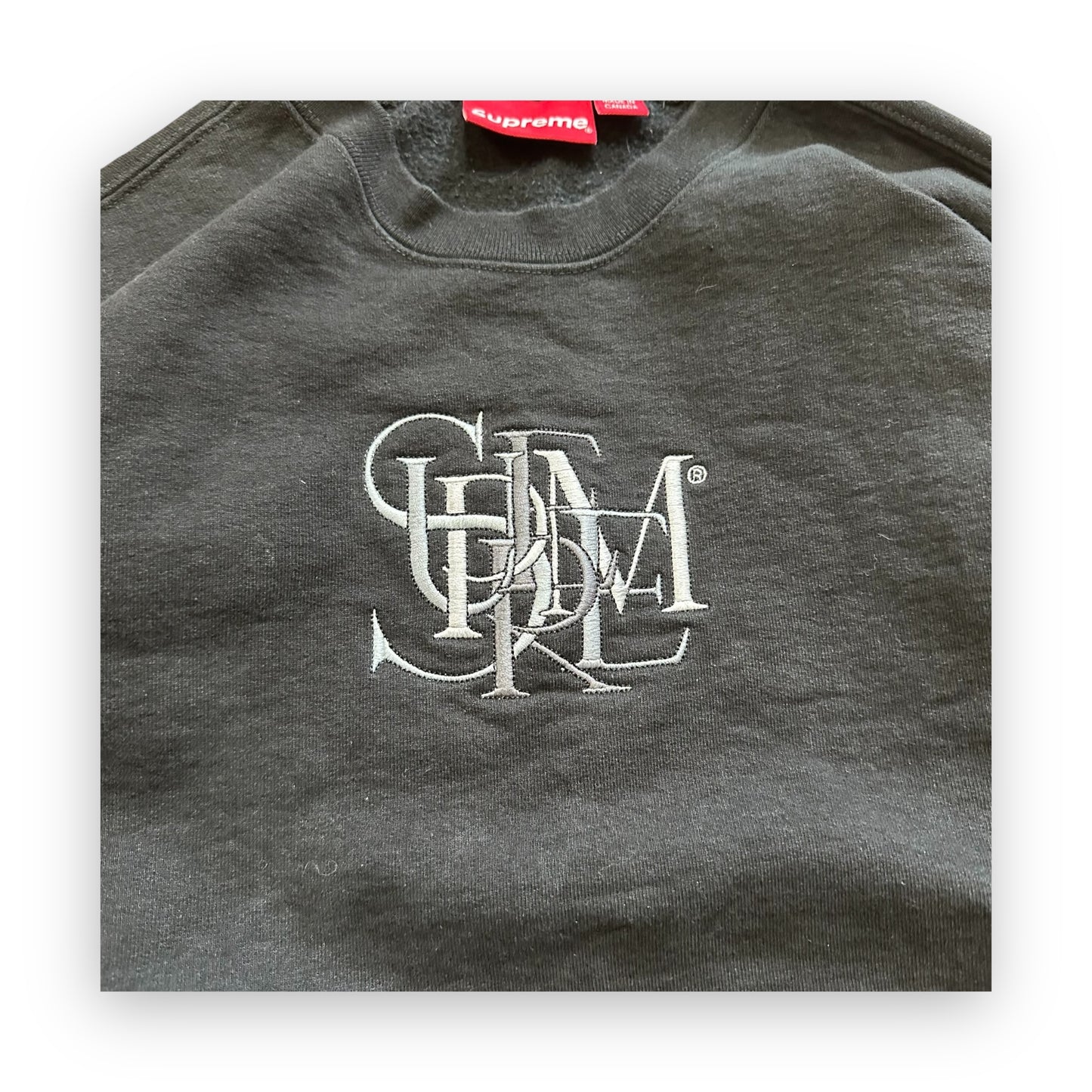 Sweatshirt Crewneck Supreme Overlap Black SS22 (S)