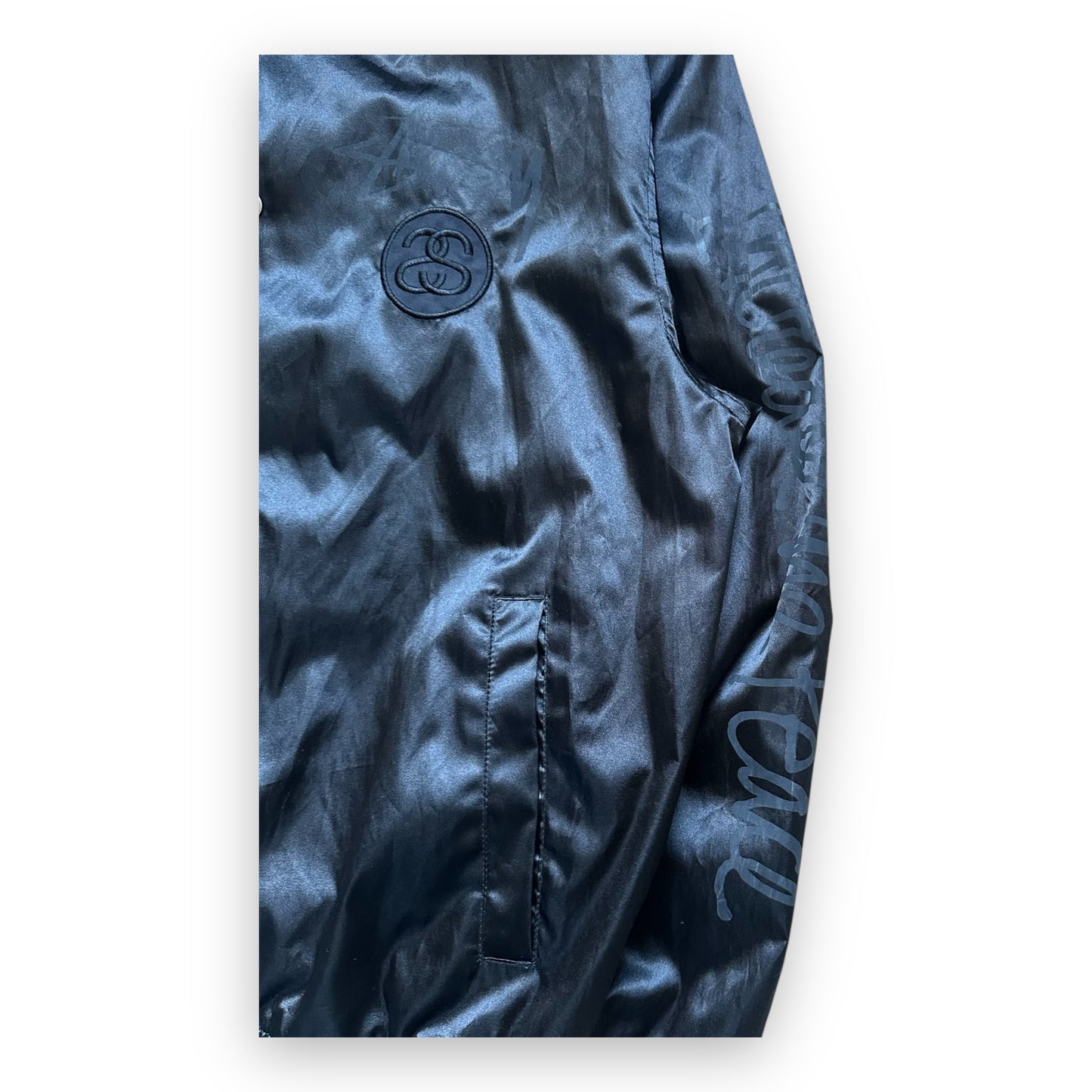 Jacket Stussy Varsity Bomber Nylon Black vintage (L)