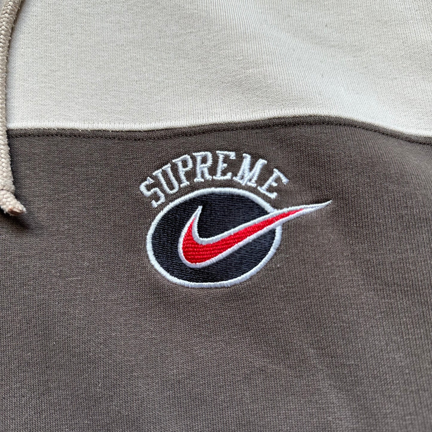 Sweatshirt Hoodie Supreme Nike Stripe Tan SS19 (M)