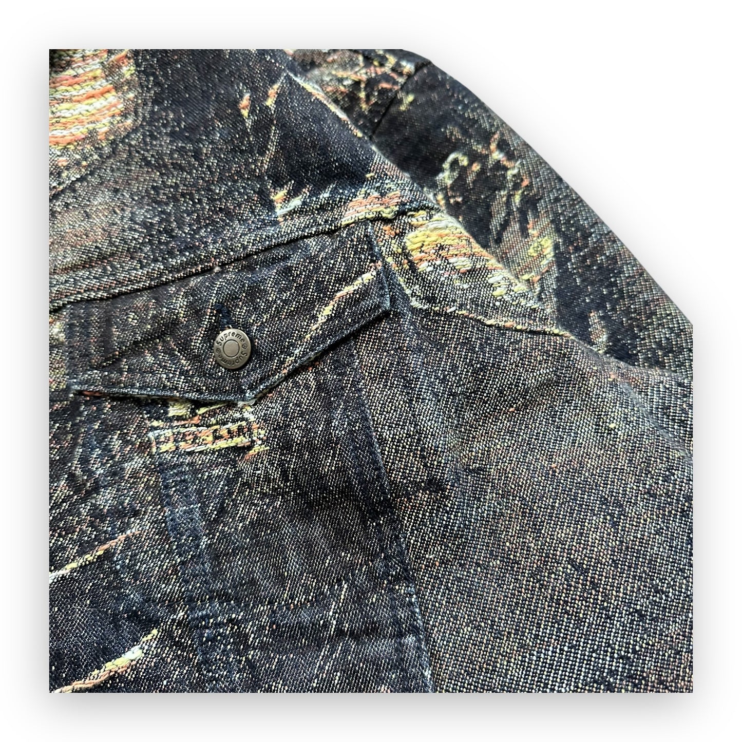 Jacket Supreme Archive Denim Jacquard Trucker Blue SS23 (L)