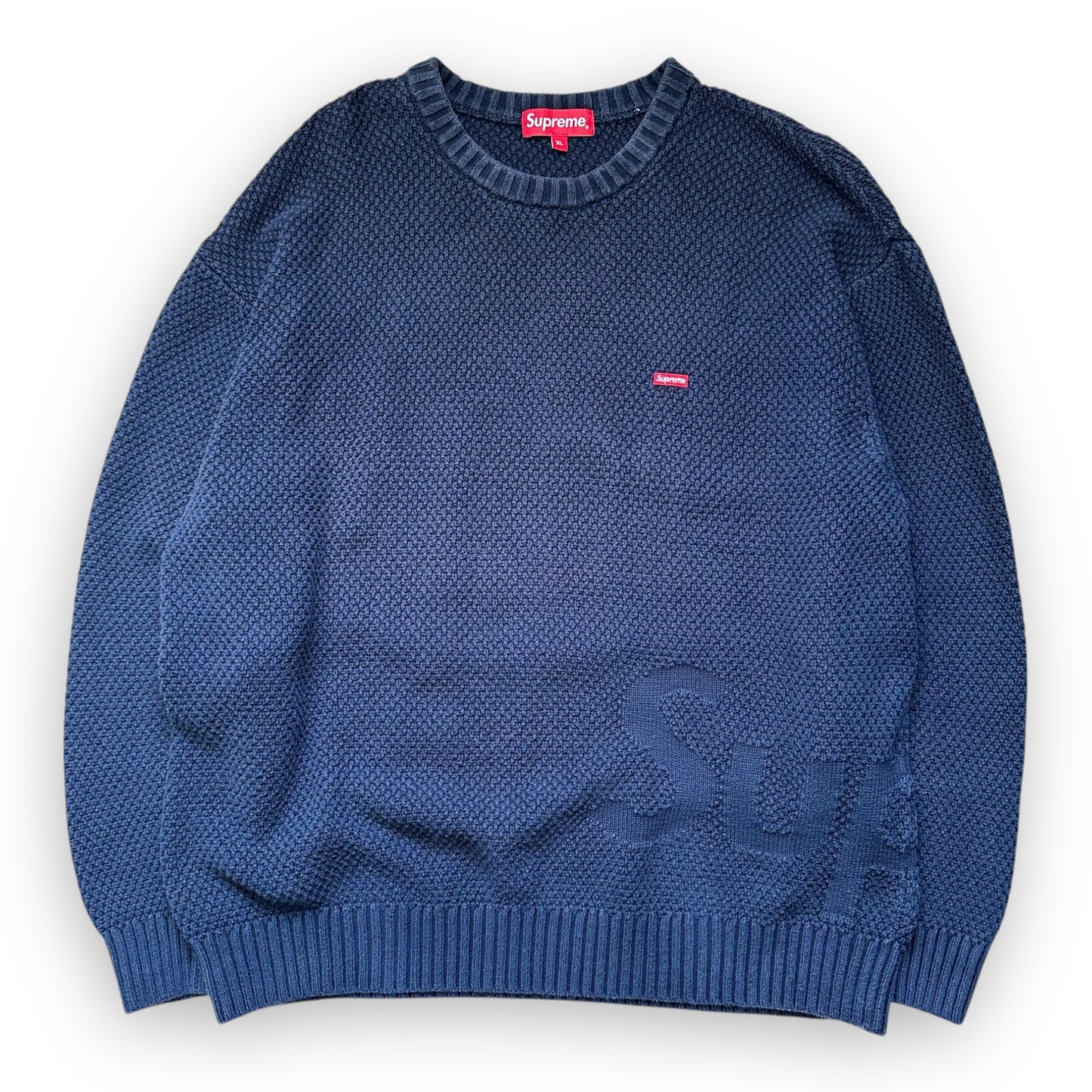 Sweater Supreme Textured Small Box Navy FW20