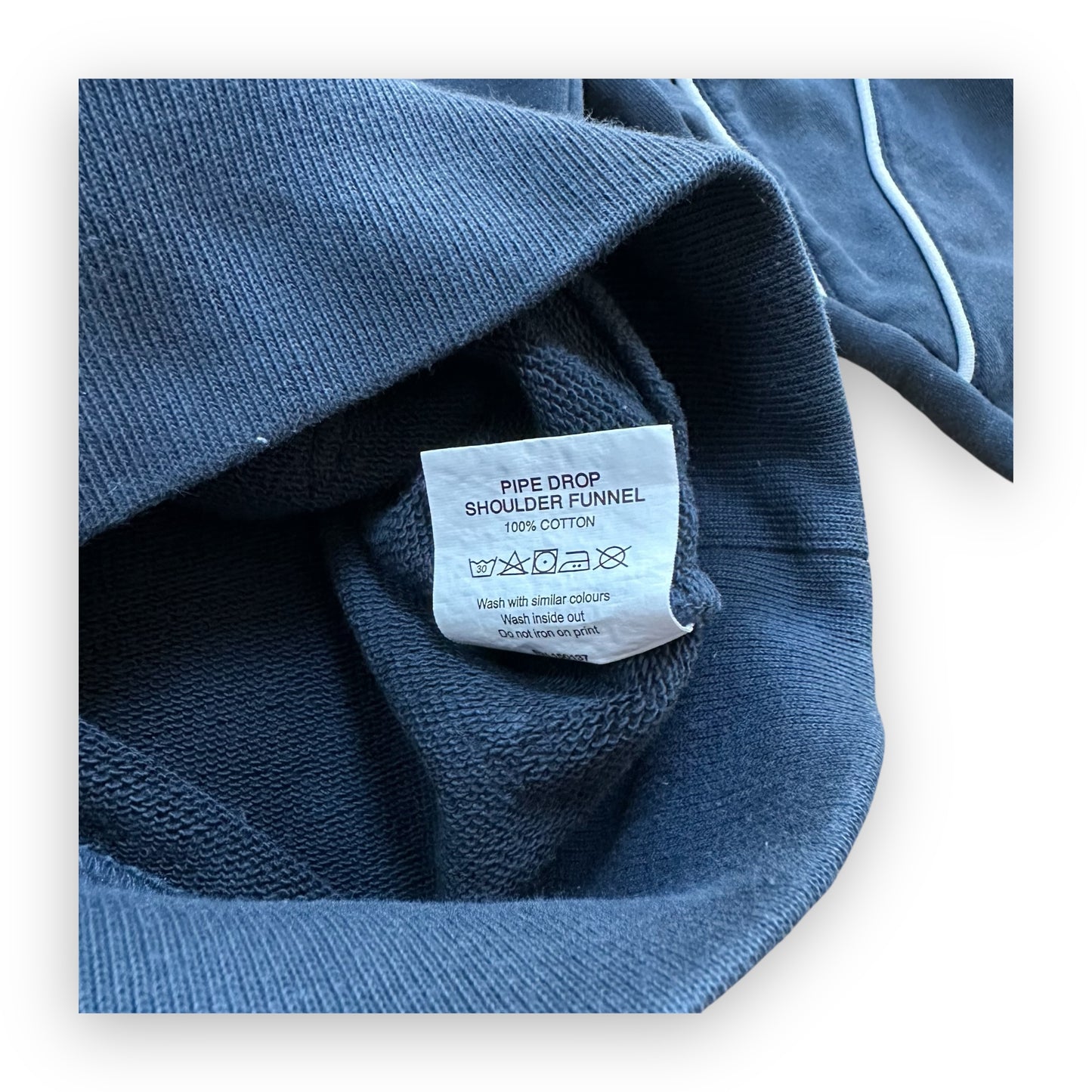 Sweatshirt Half Zip Palace Pipe Drop Shoulder Funnel Navy FW21 (M)