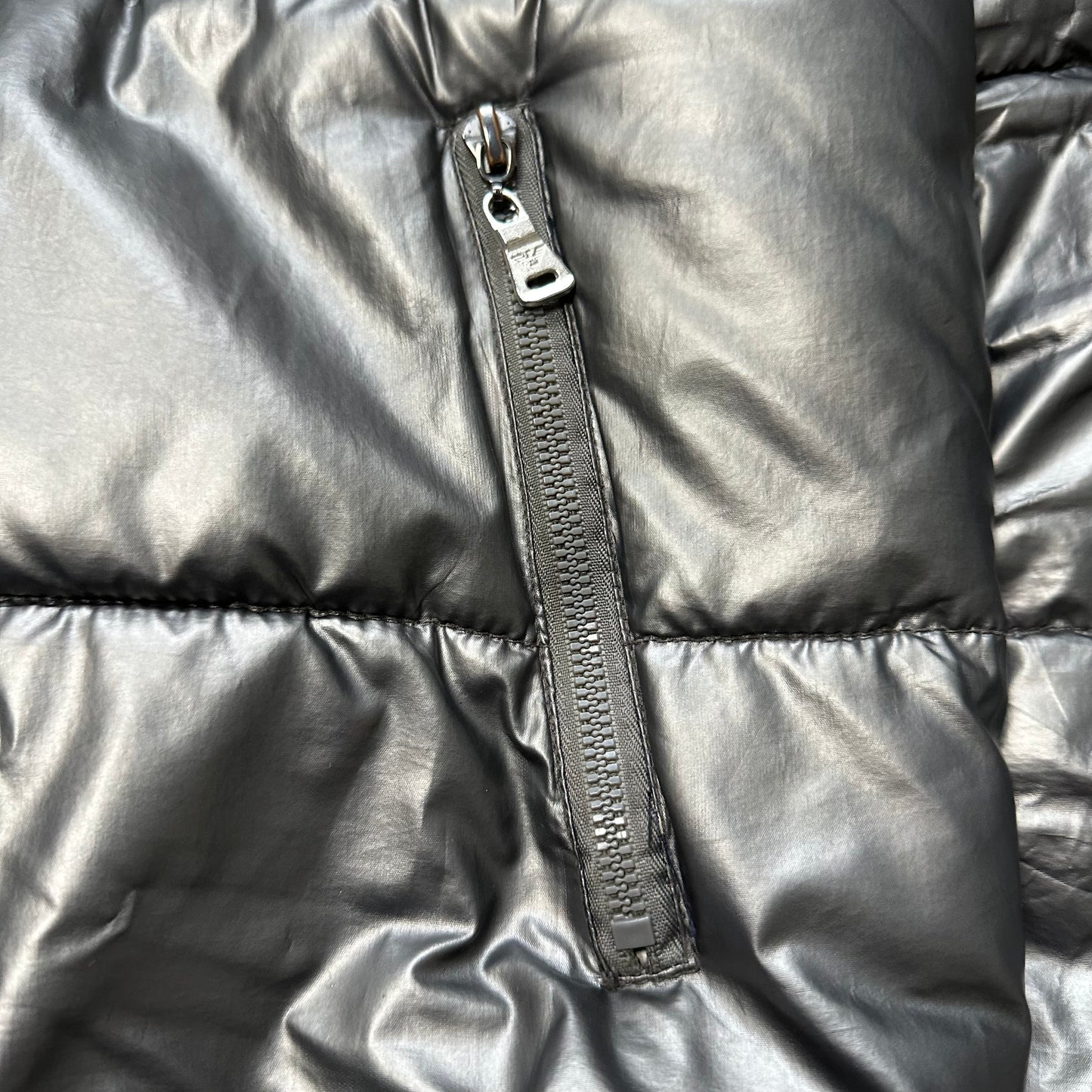 Puffer Jacket Armani Jeans Grey Silver vintage (M)