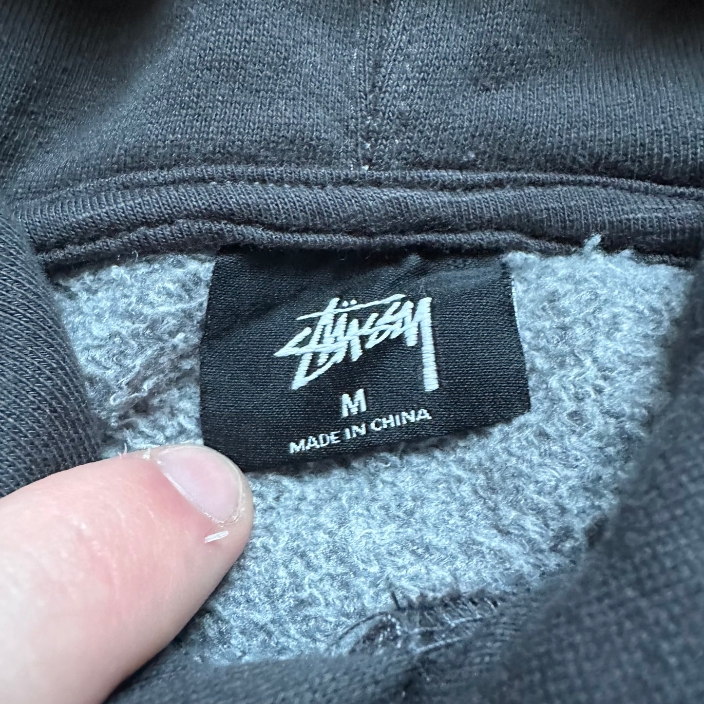 Sweatshirt Hoodie Stussy x I-D World Tour Dark Grey (M)