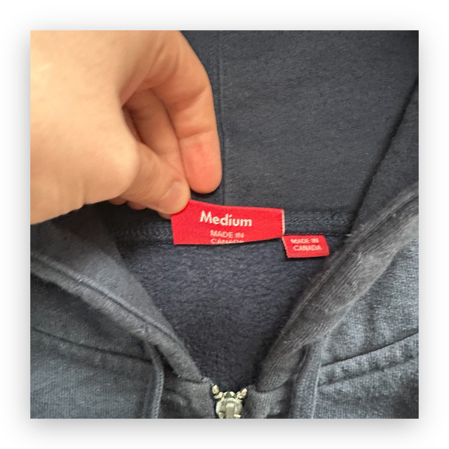 Sweatshirt Hoodie Zip Supreme S Logo Navy FW24 (M)