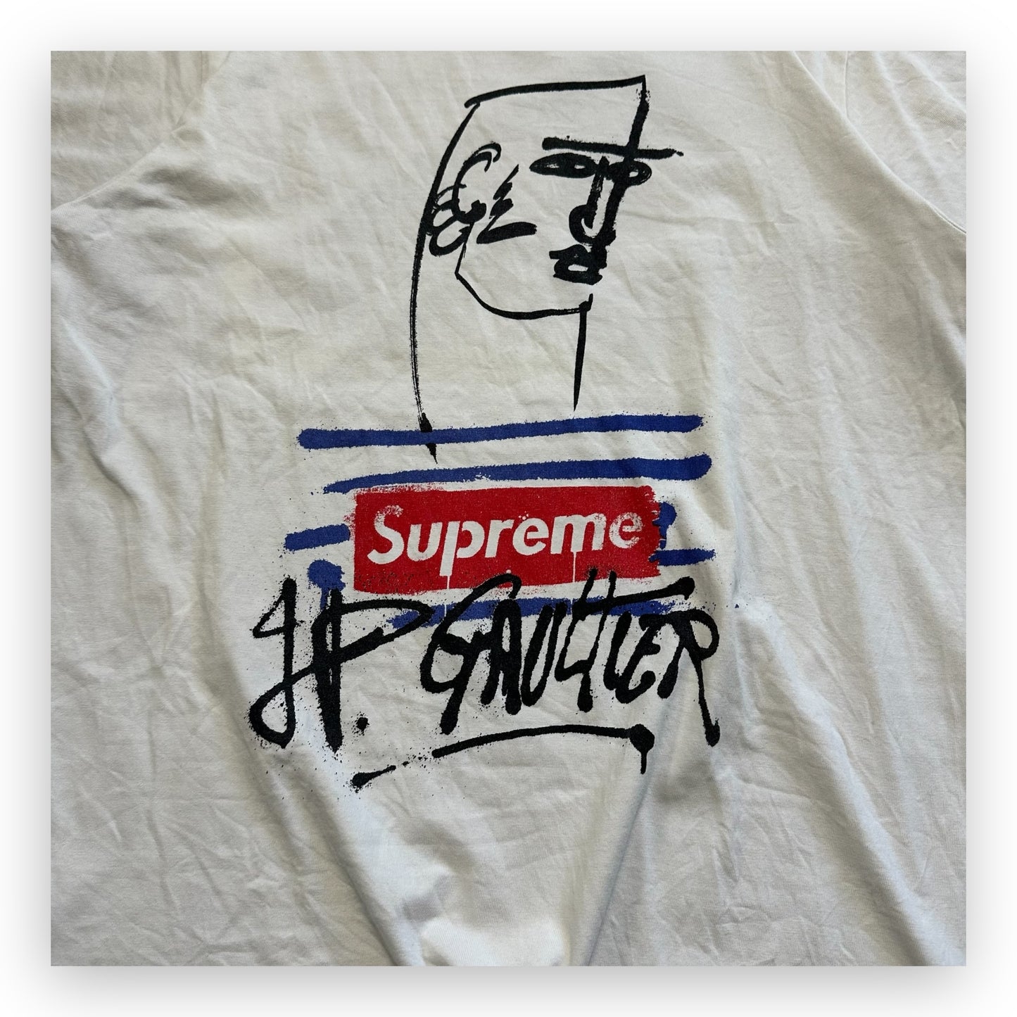 Tee Supreme Jean Paul Gaultier White SS19 (M)