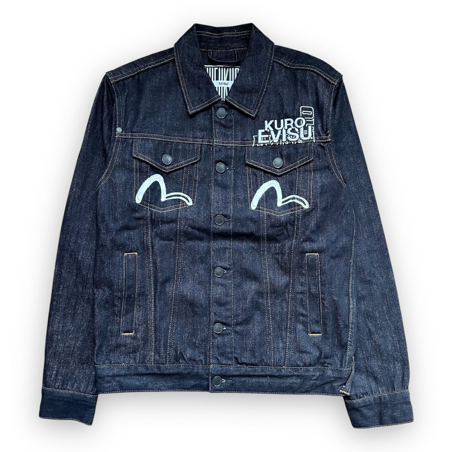 Jacket Evisu Denim Kuro White (S)