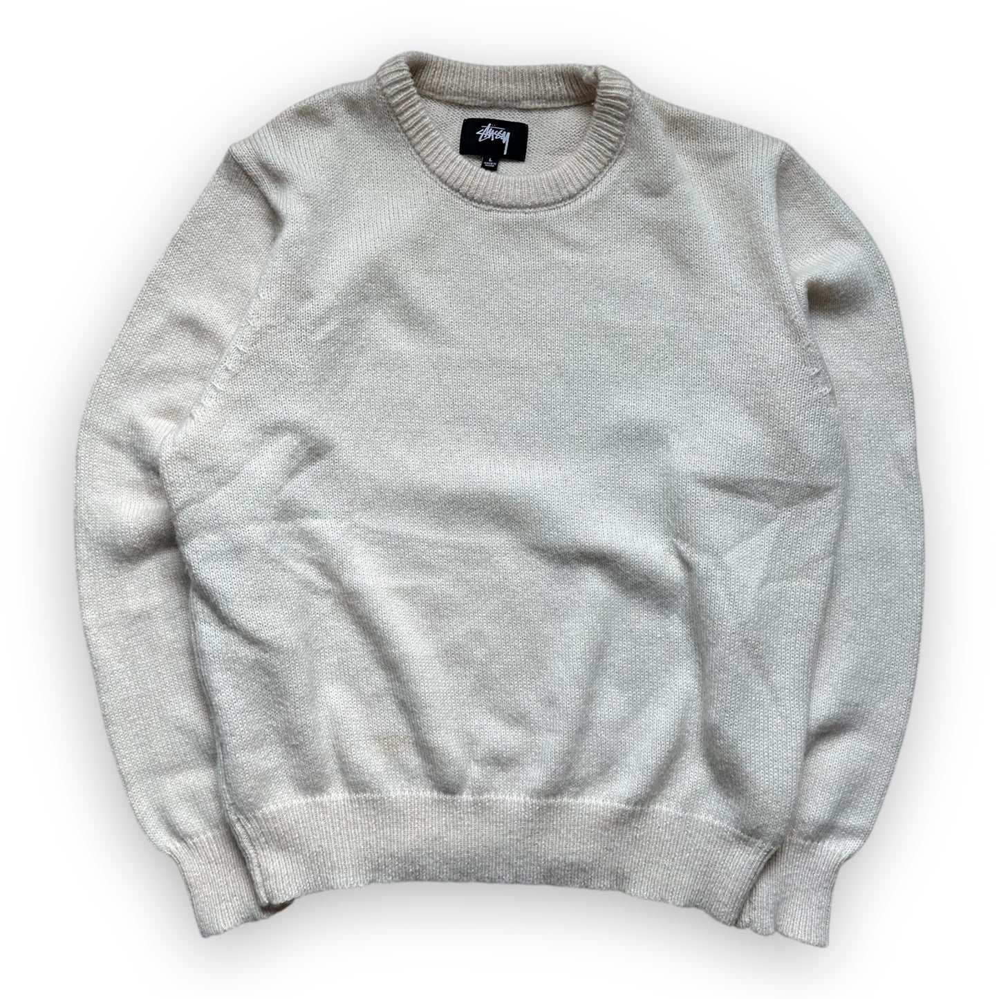 Sweater Stussy 8 Ball Spray Ivory (L)