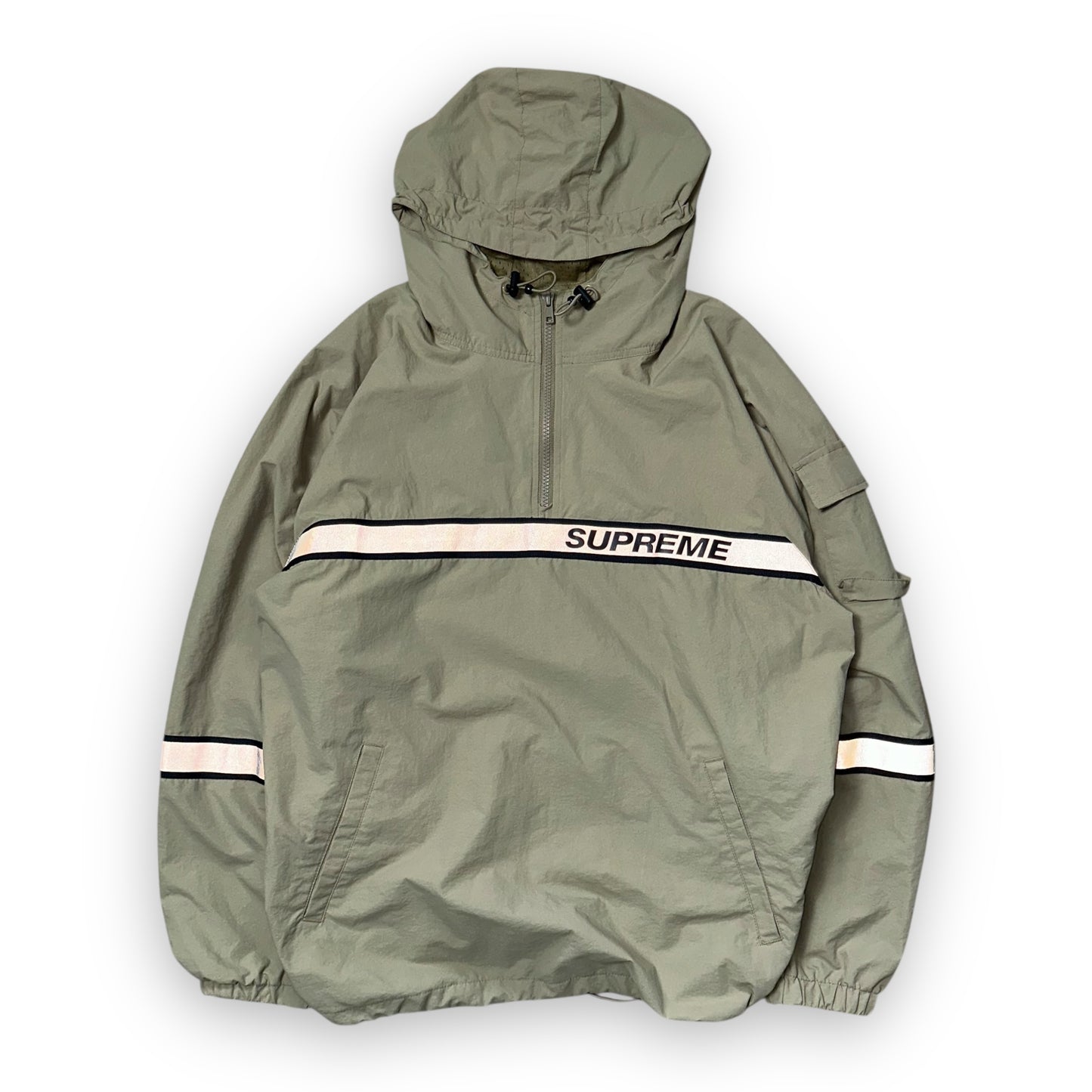 Jacket Supreme Reflective Taping Hooded Pullover Tan SS18 (M)