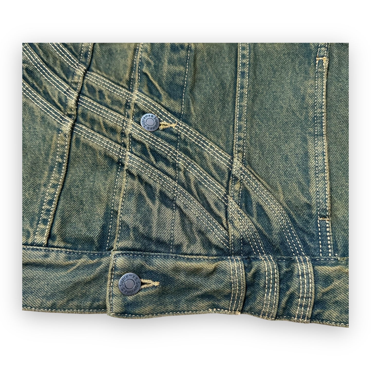 Jacket Supreme Denim S Logo Dirty Green SS24 (S)