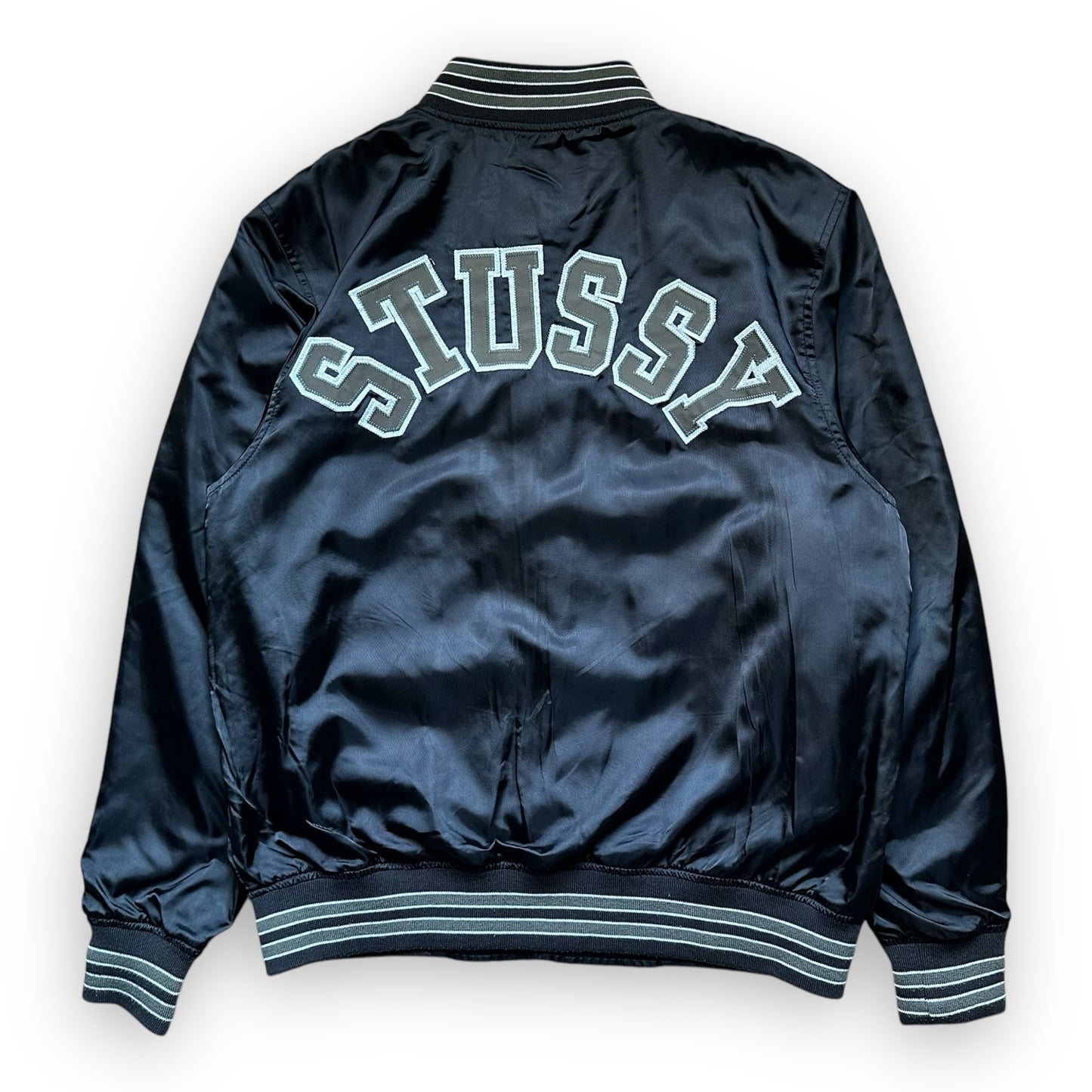 Jacket Stussy Varsity Bomber Nylon Black vintage (M)