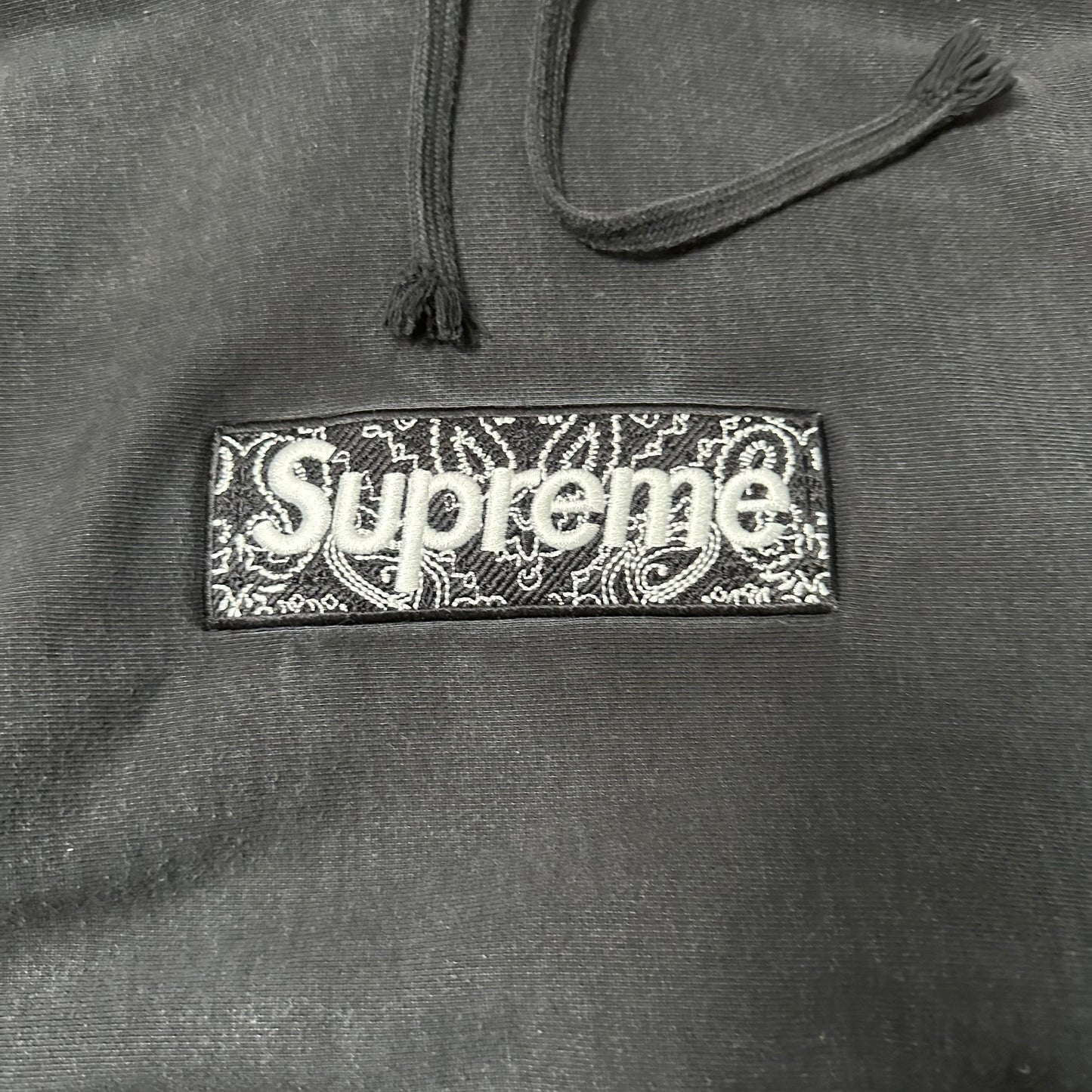 Sweatshirt Hoodie Supreme Box Logo Bandana Black FW19 (S)