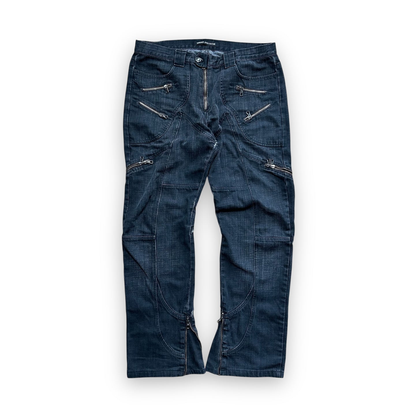 Jeans Versace Flare Technical Multi Zip vintage (L)