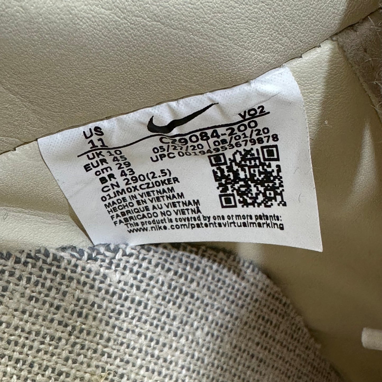 EU45 - US11 - UK10 • Air Force 1 Low Stussy Fossil