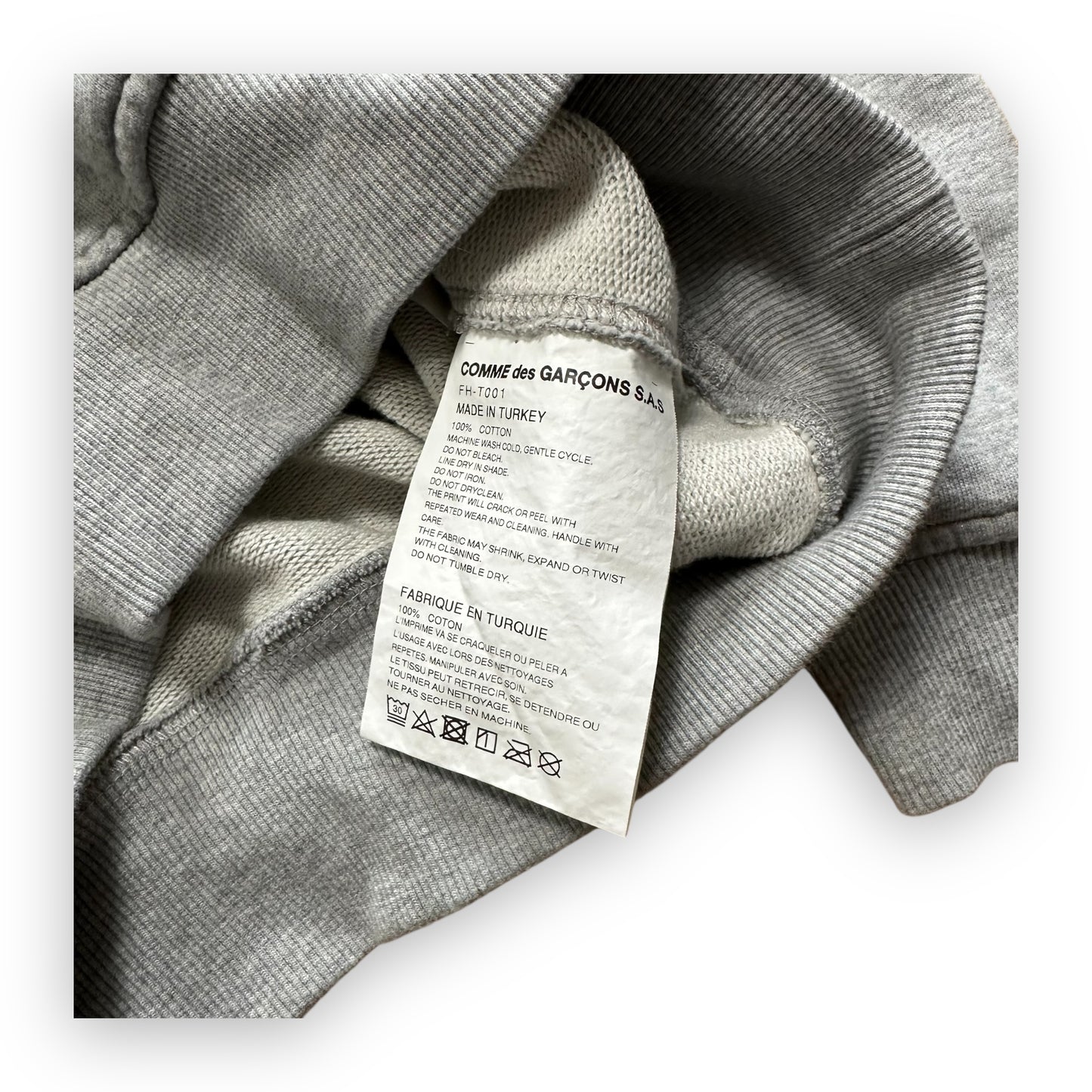 Sweatshirt Hoodie Comme des Garcons SHIRT x KAWS Grey (M)