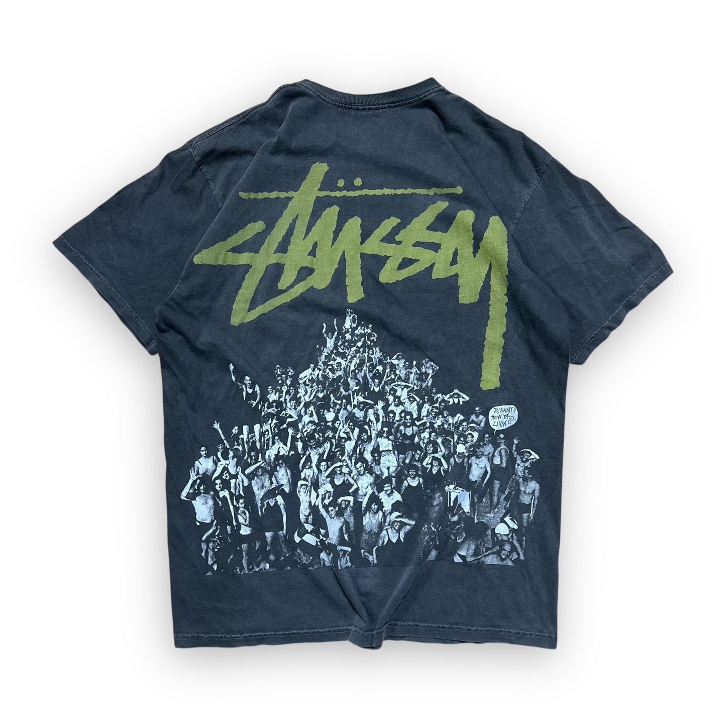 Tee Stussy Manifest Dark Grey vintage(L)
