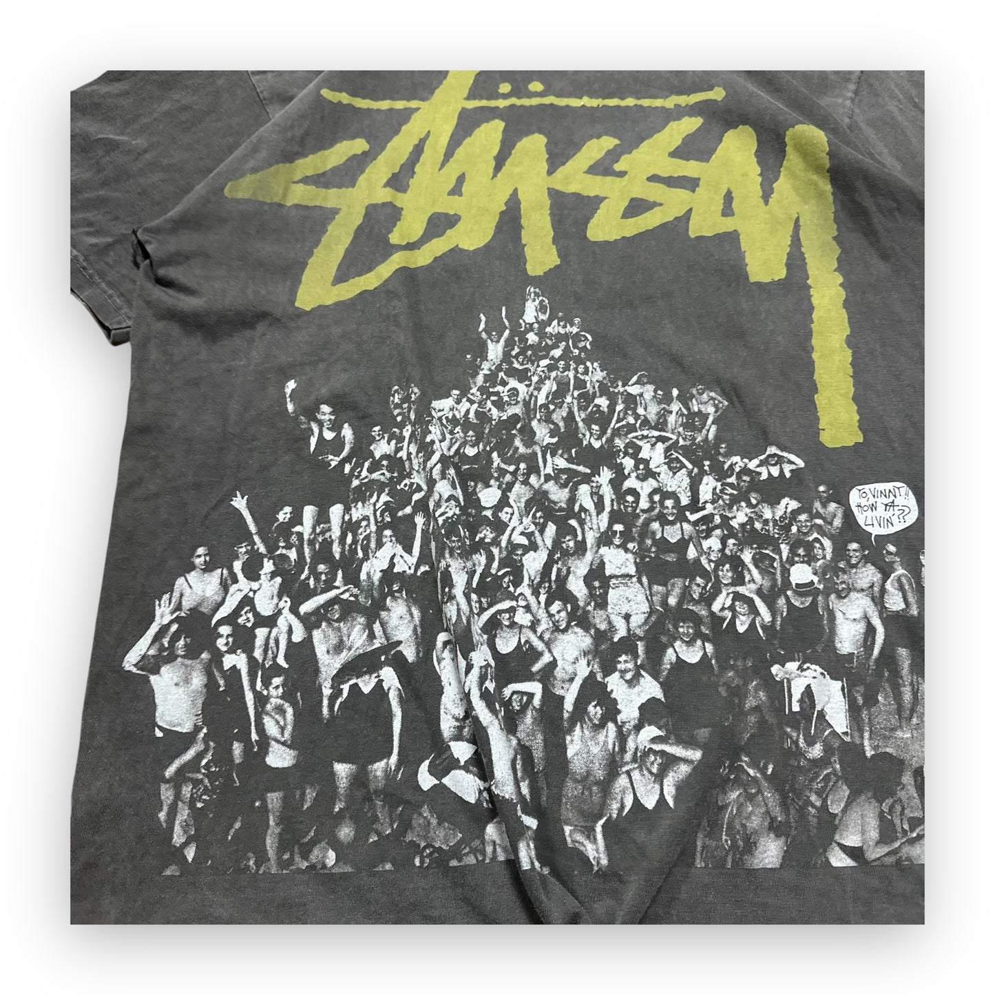 Tee Stussy Manifest Dark Grey vintage(L)