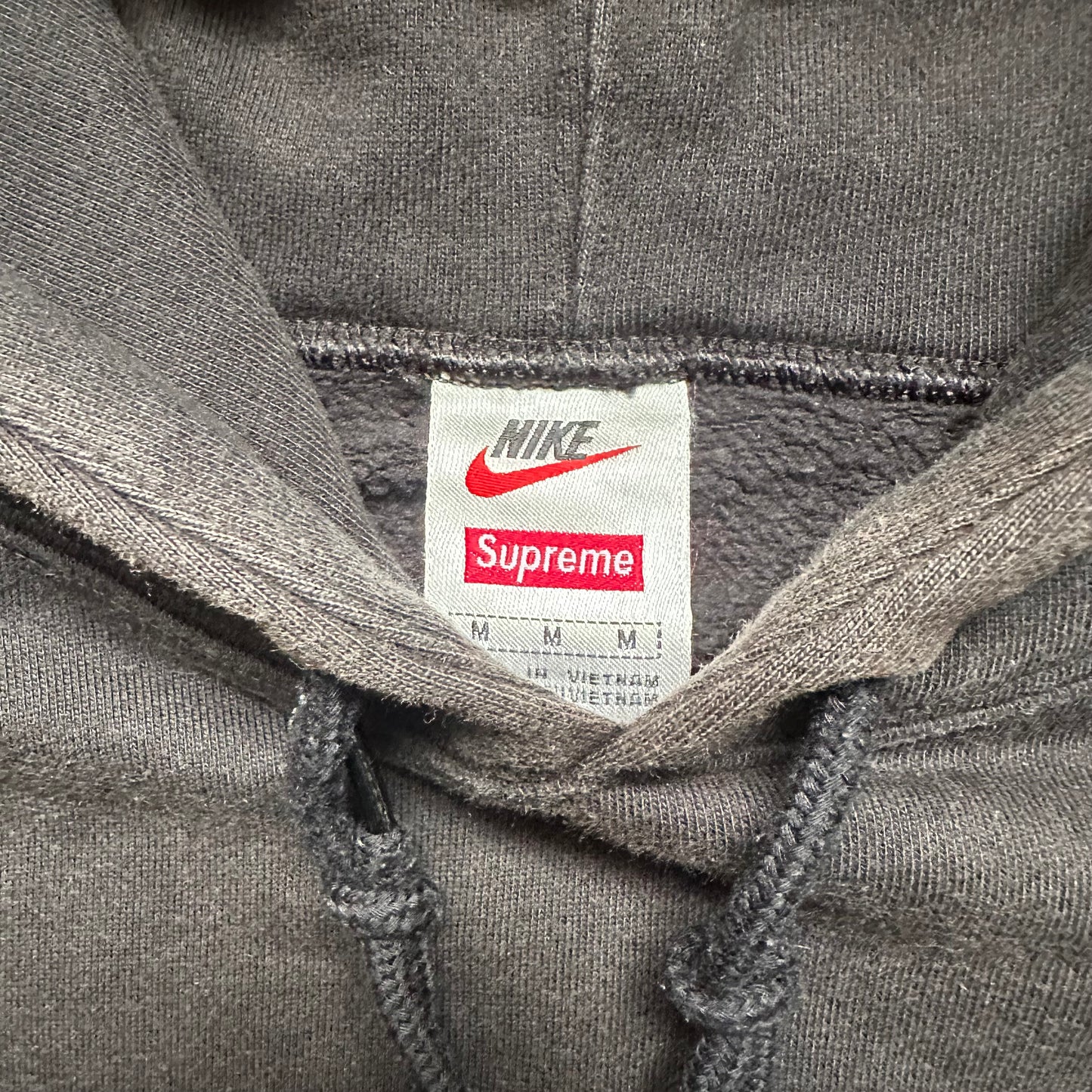 Sweatshirt Hoodie Supreme Nike Leather Applique Black FW19 (M)