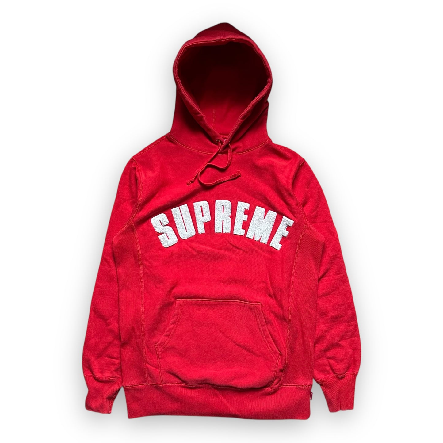 Sweatshirt Hoodie Supreme Chenille Arc Logo Red FW17 (M)