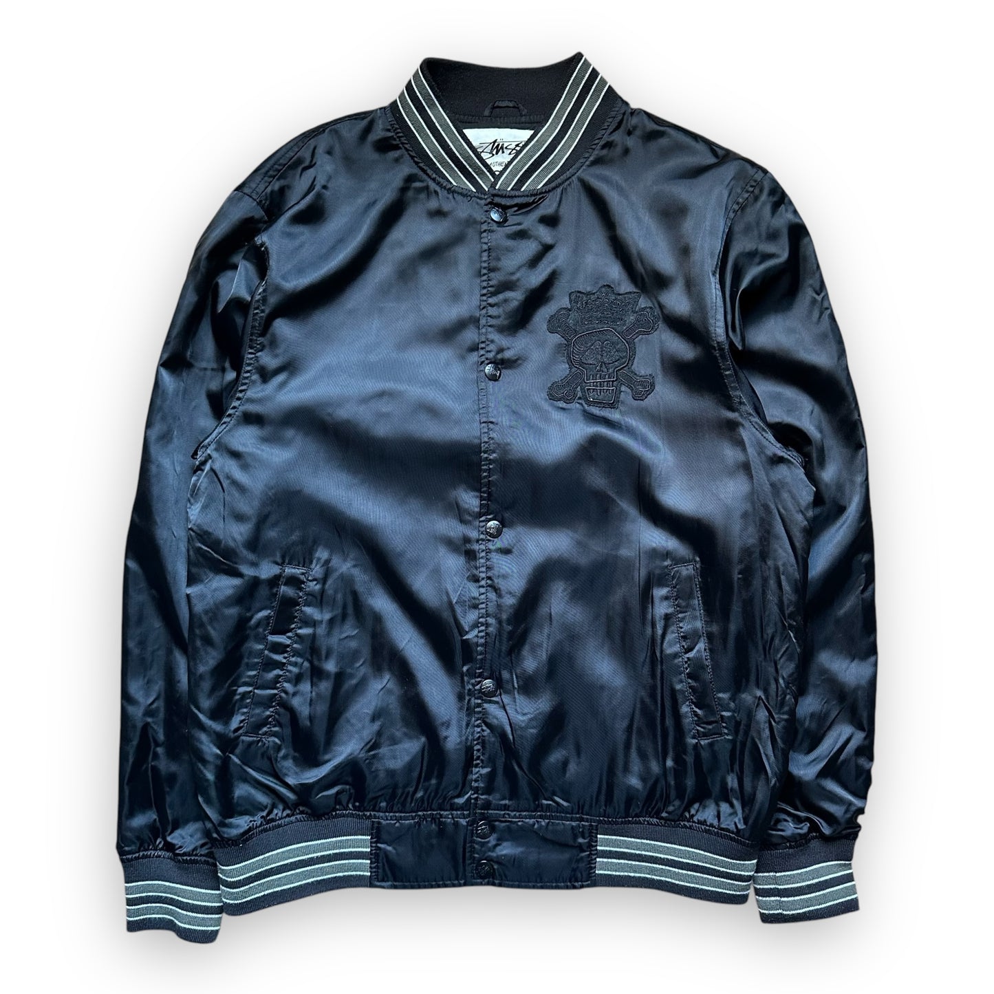 Jacket Stussy Varsity Bomber Nylon Black vintage (M)