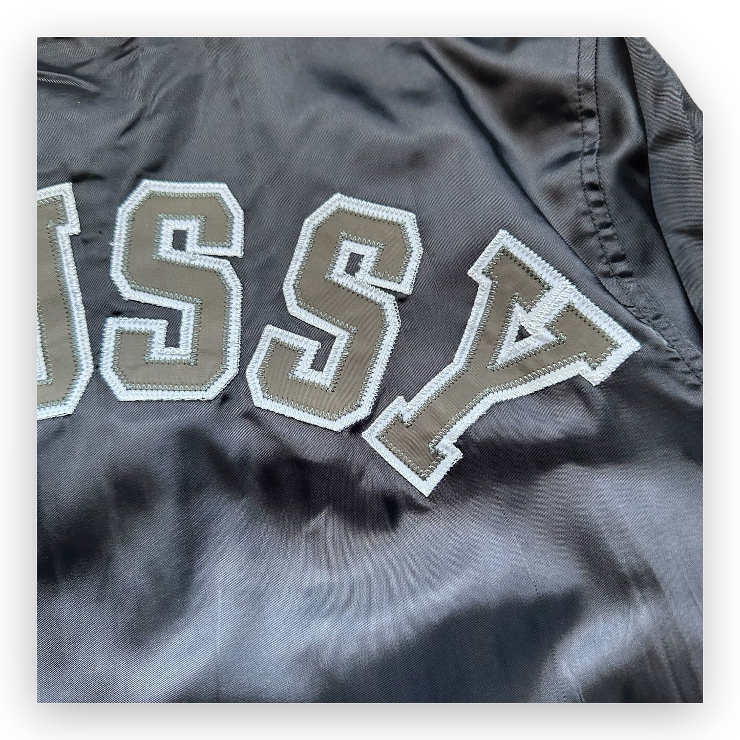 Jacket Stussy Varsity Bomber Nylon Black vintage (M)