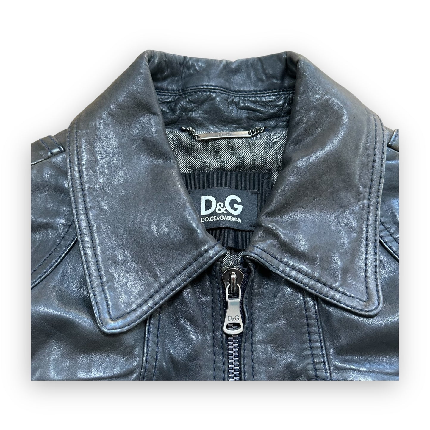 Jacket Dolce & Gabbana Leather Brown vintage (M)