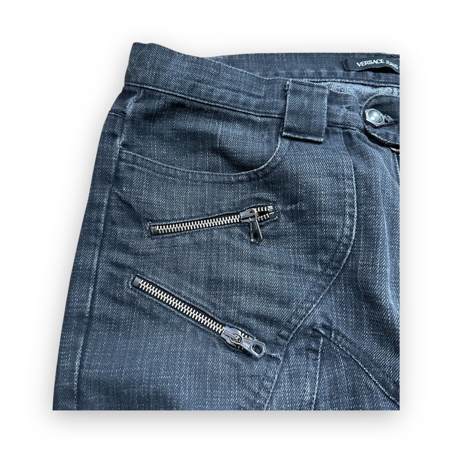 Jeans Versace Flare Technical Multi Zip vintage (L)