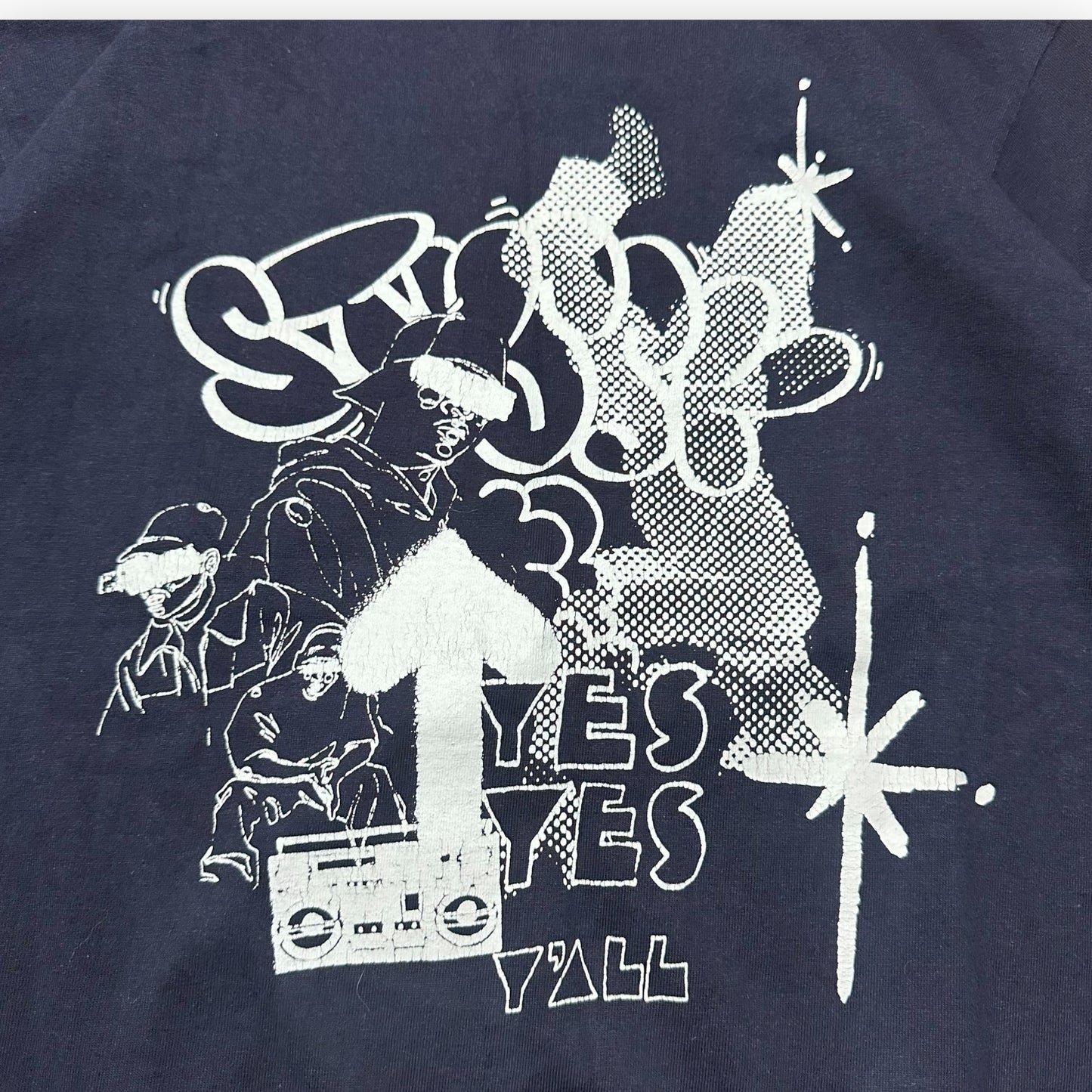 Tee Stussy Tag Navy vintage (S)