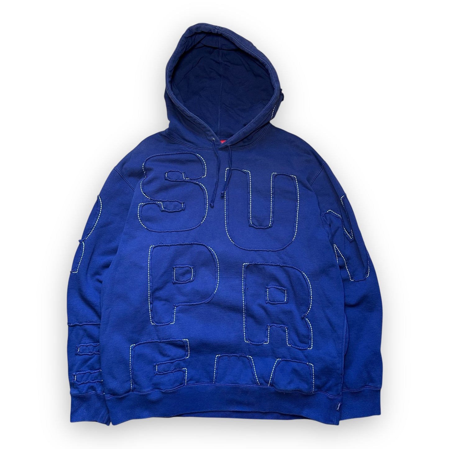 Sweatshirt Hoodie Supreme Cutout Letters Washed Navy SS20 (L)