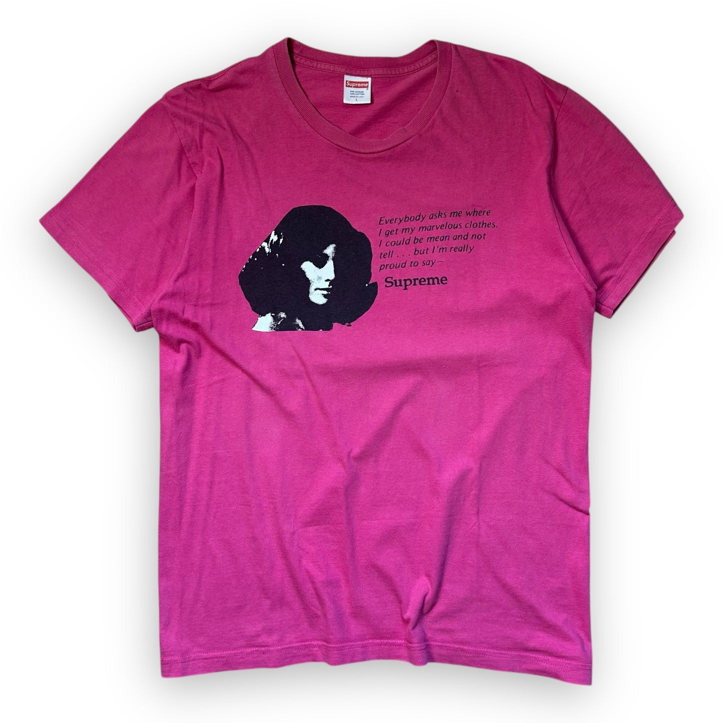 Tee Supreme Mean Dark Pink SS17 (L)