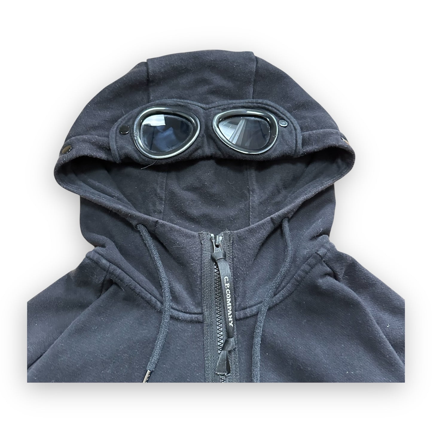 Sweatshirt Hoodie Zip C.P Company Goggle Black (M)