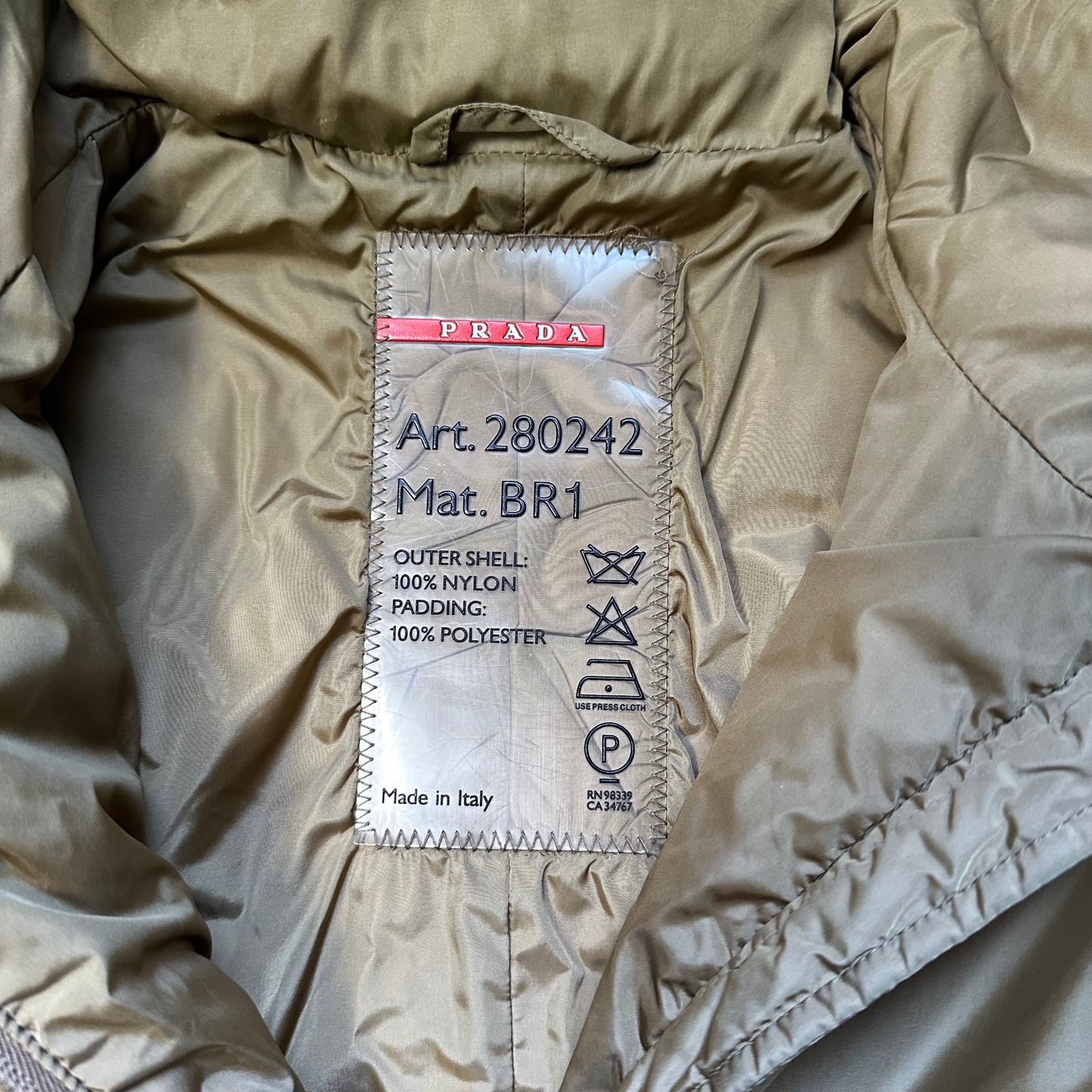 Jacket Prada Sport Down Light Brown (M)