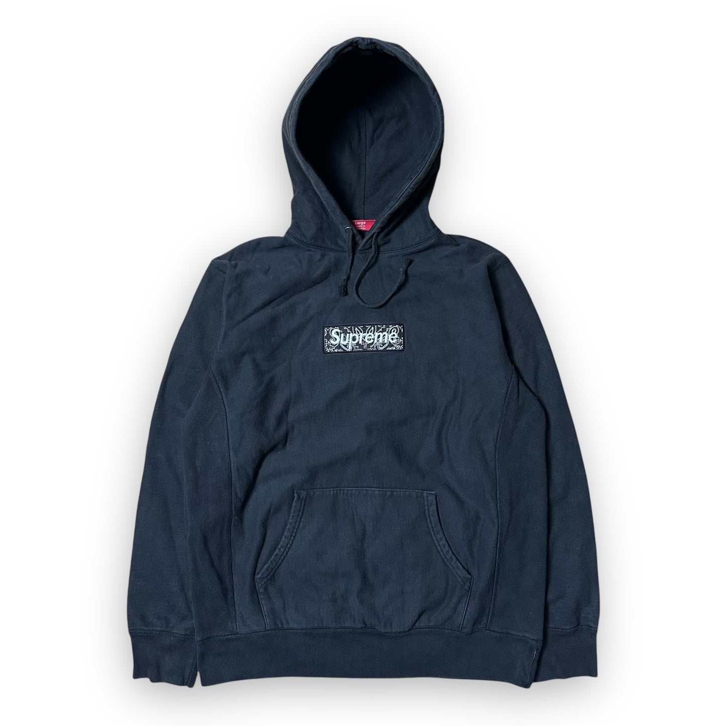 Sweatshirt Hoodie Supreme Box Logo Bandana Black FW19 (L)