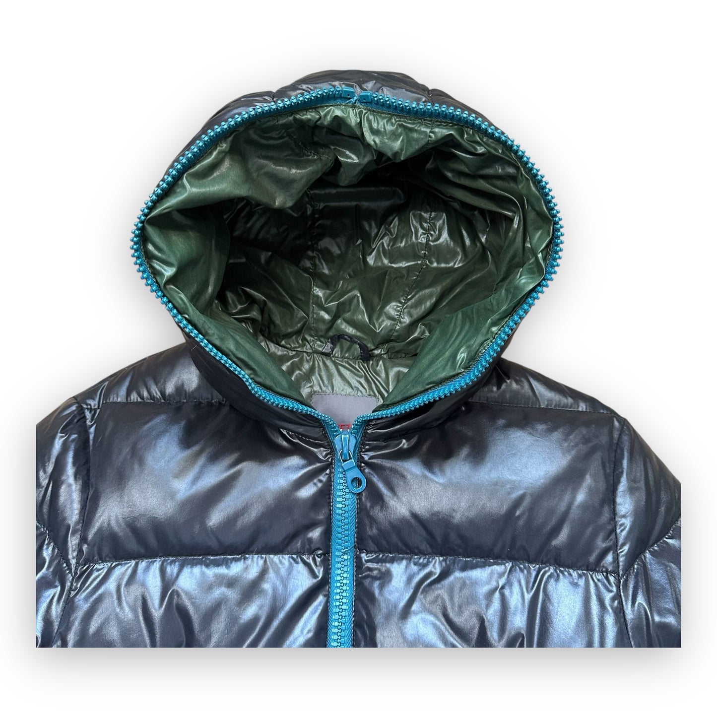 Puffer Jacket Duvetica Full Zip Black Blue (M)