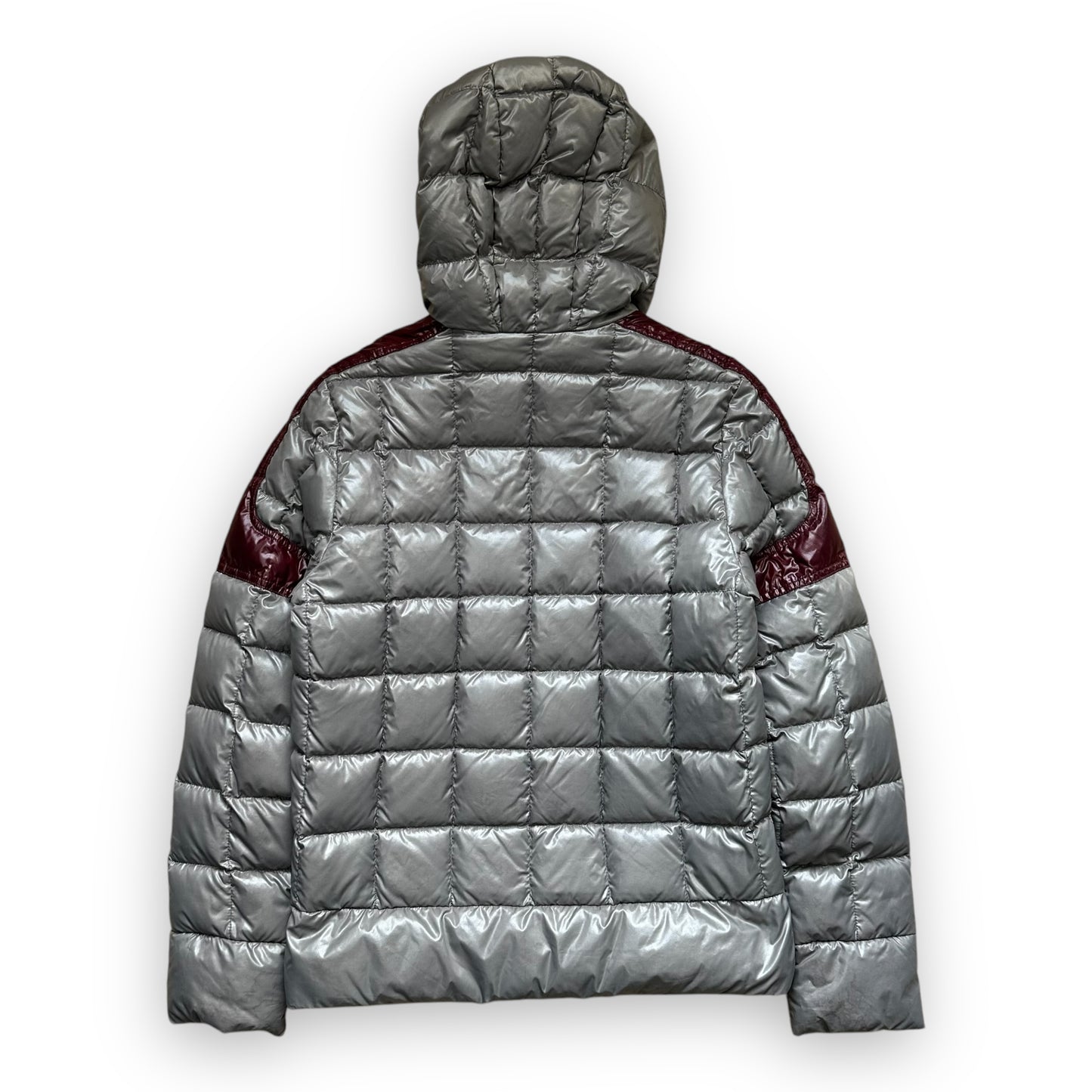 Puffer Jacket Duvetica Full Zip Grey Burgundy (M)