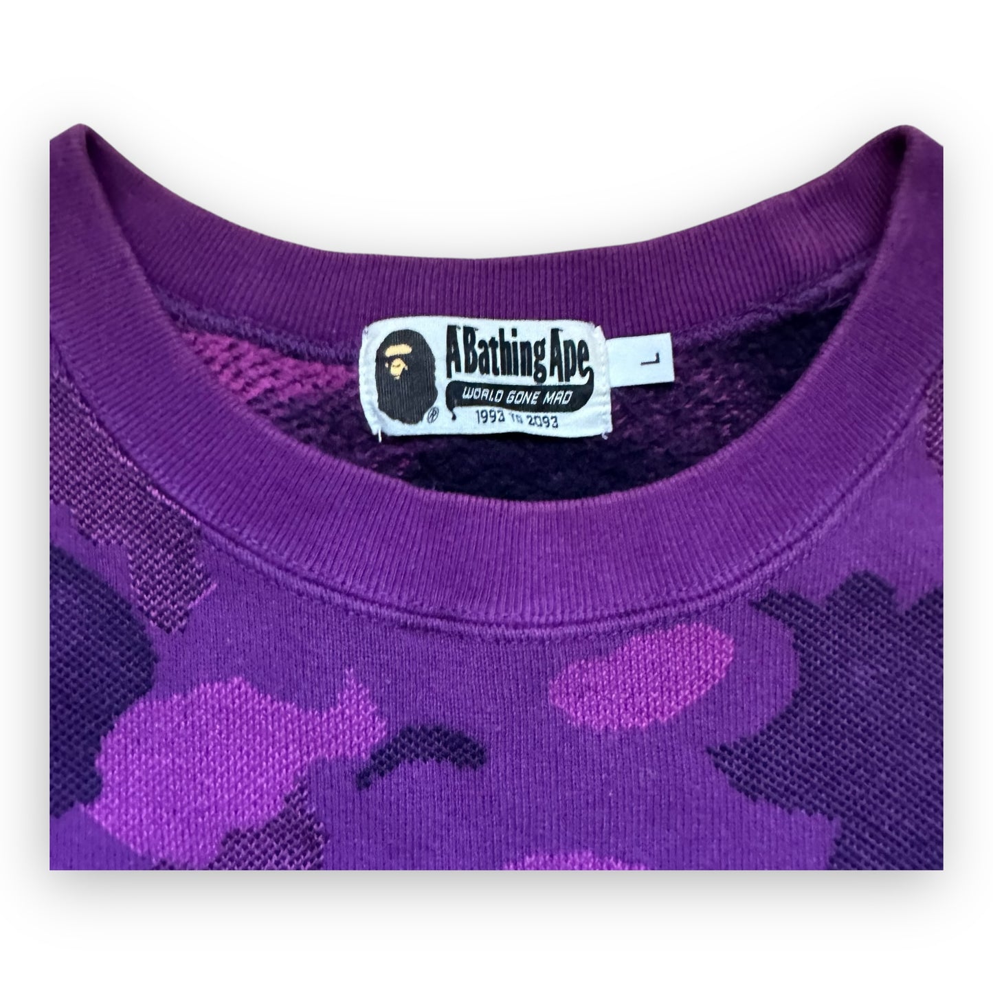 Sweatshirt Crewneck BAPE Purple Camo (L)