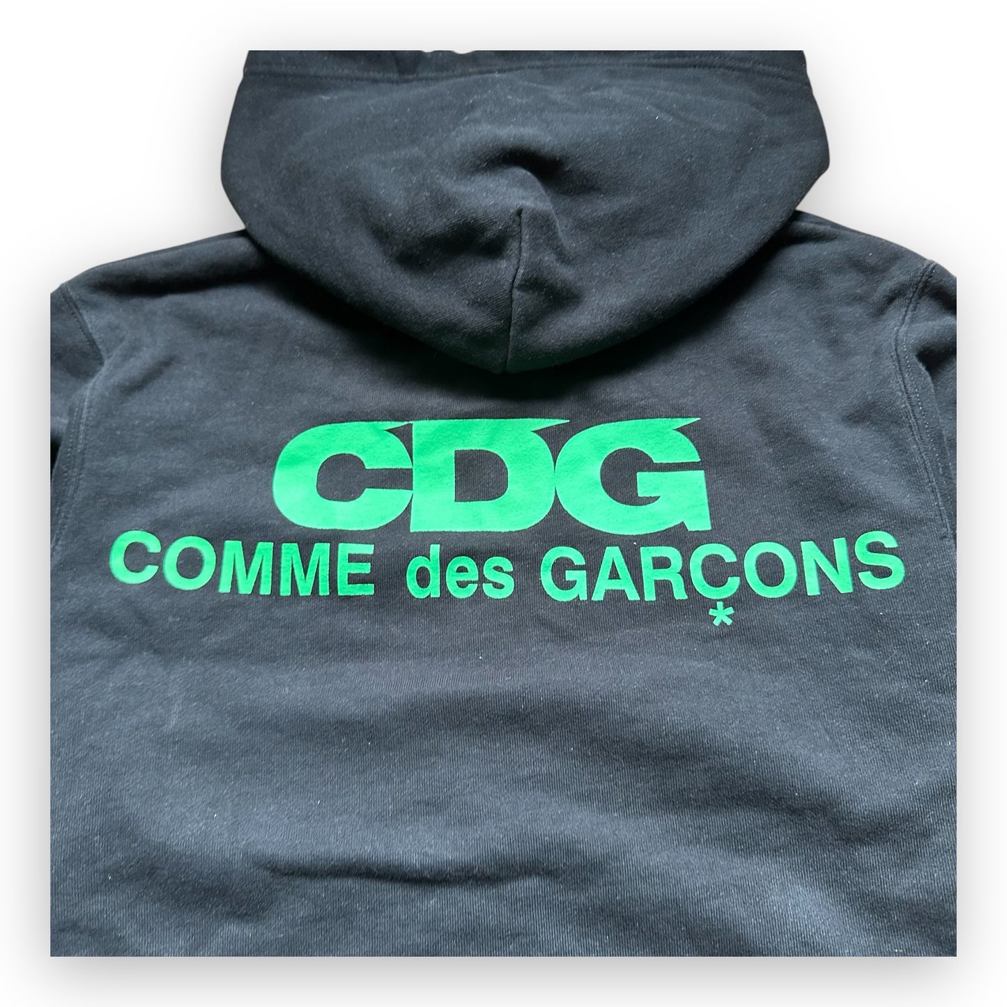 Sweatshirt Hoodie Zip Up CDG Black Green (S)