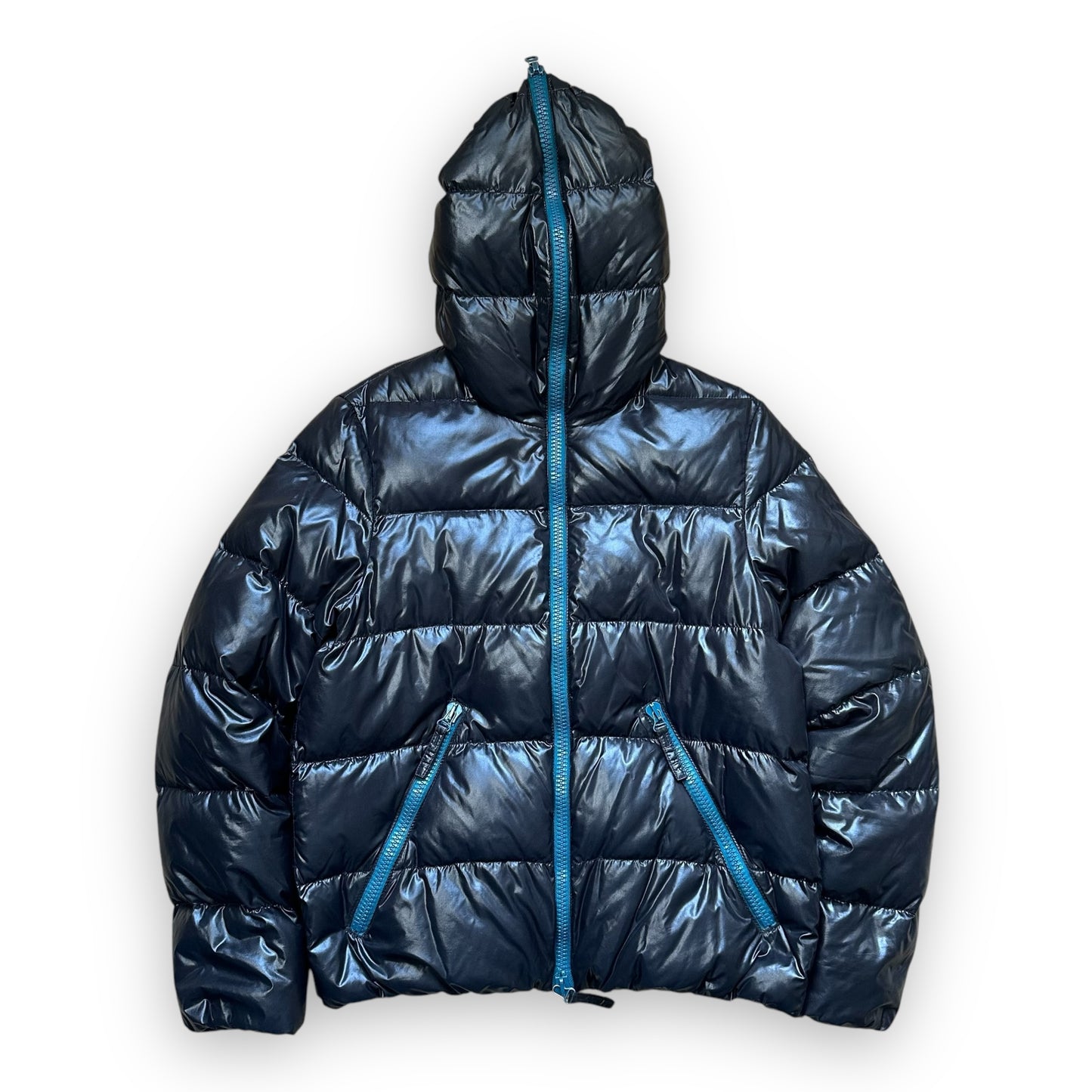Puffer Jacket Duvetica Full Zip Black Blue (M)